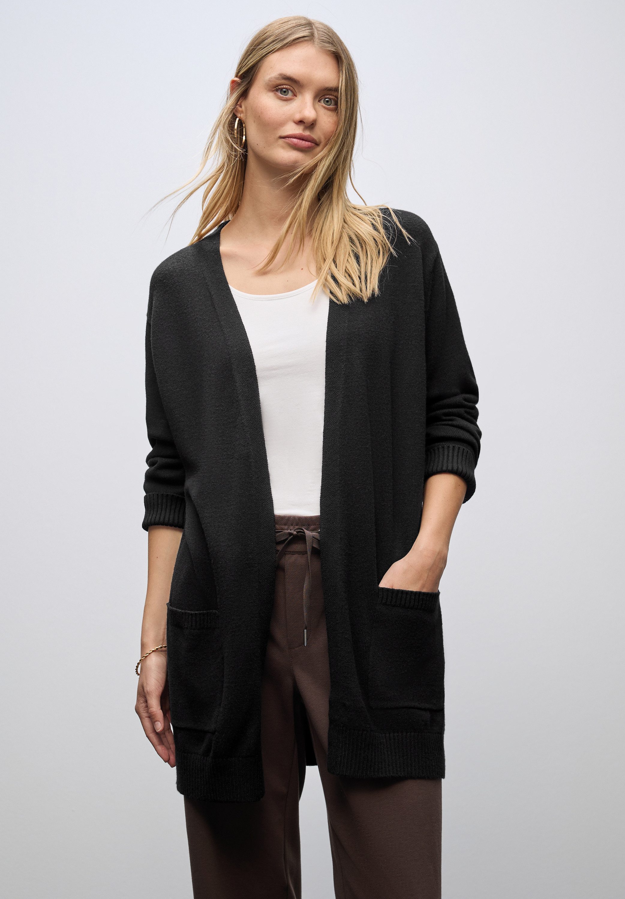 STREET ONE Strickjacke aus softem Materialmix