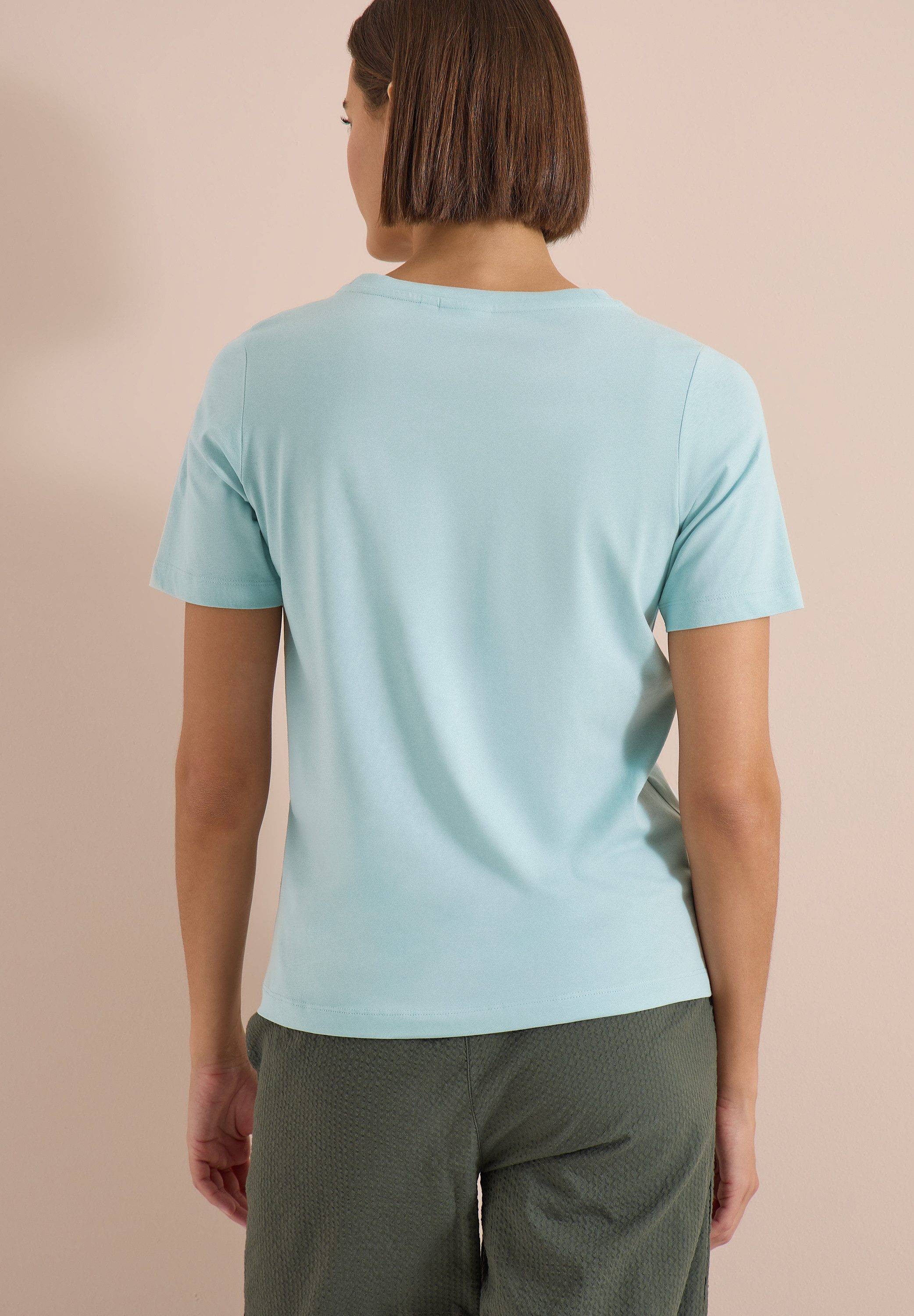 CECIL Print-Shirt Style Lea Sommershirt, Rundhals, Baumwolle, bedruckt