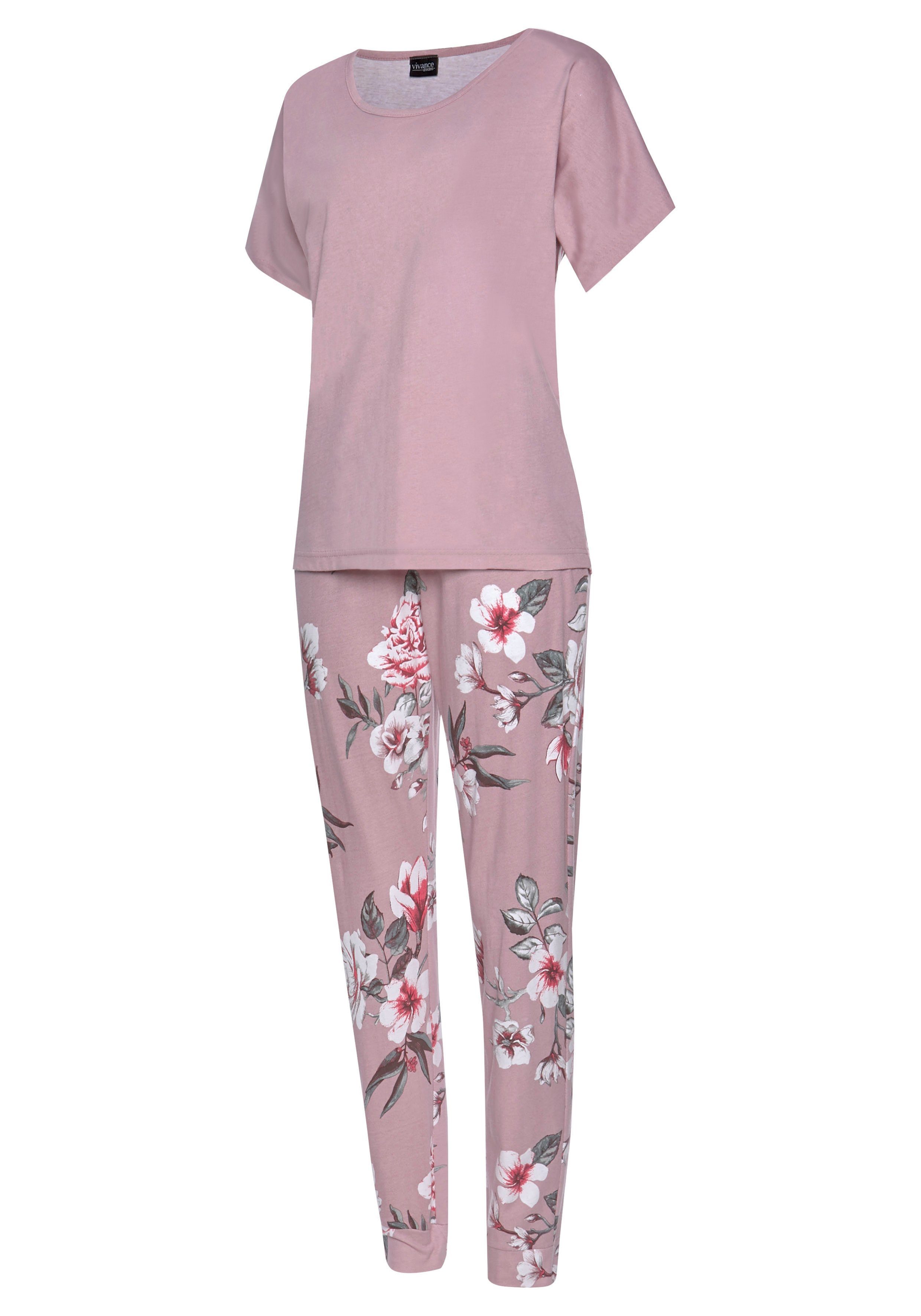 Vivance Dreams by Lascana Pyjama (Packung, 4 tlg., 2 Stück) mit Blumendruck