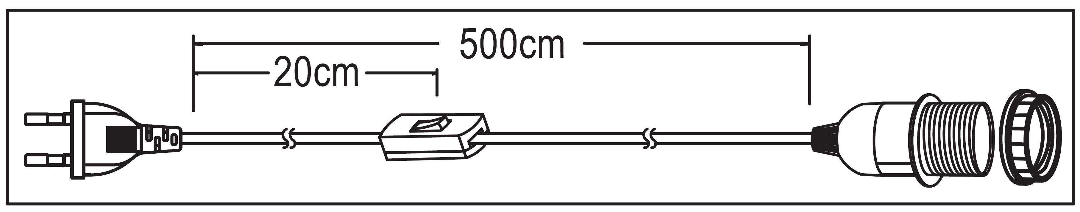 TRANGO Pendelleuchte, 1011-500B Lampenfassung mit ON/OFF Schalter - E27 Fas günstig online kaufen