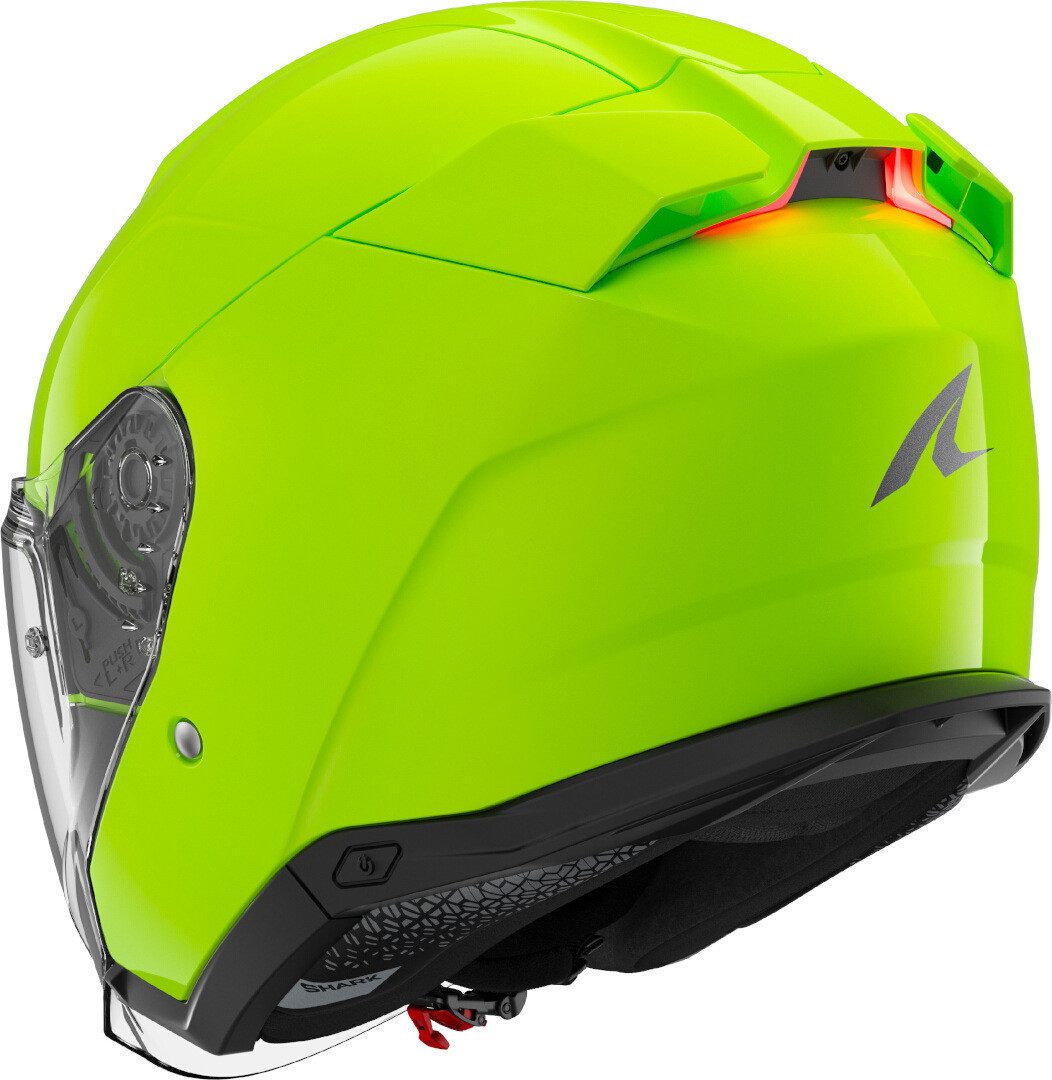 Shark Motorradhelm Skwal i3 Jet Blank Jethelm, vorbereitet für Kommunikationssystem,integriertes Sonnenvisier