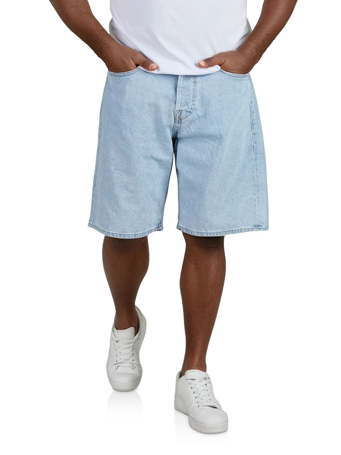 Jack & Jones Jeansshorts Herren Shorts JJIRICK Baggy Fit Bermudashorts aus 100% Baumwolle