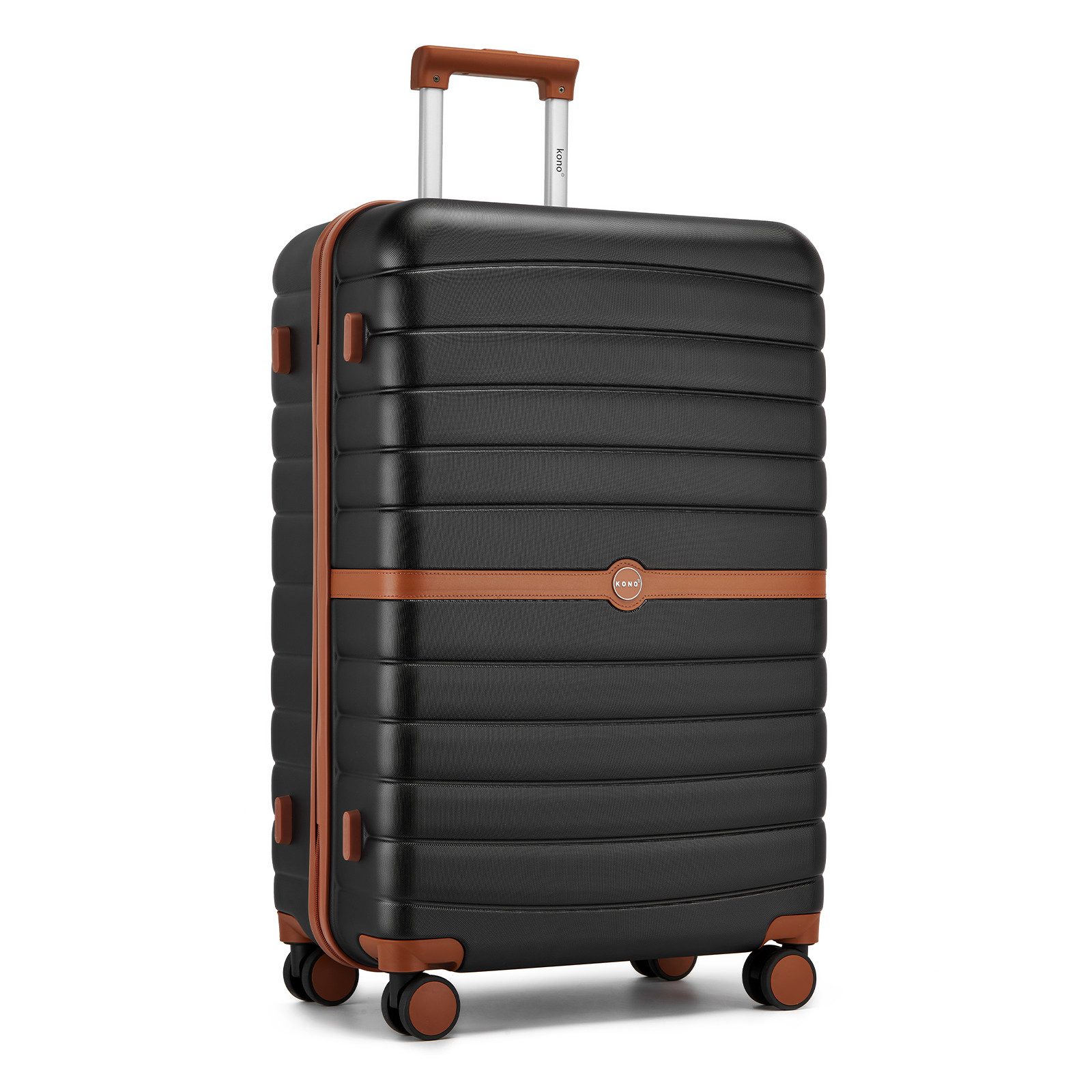 KONO Handgepäckkoffer Koffer Trolley ABS+PC Hartschalenkoffer mit TSA-Schloss
