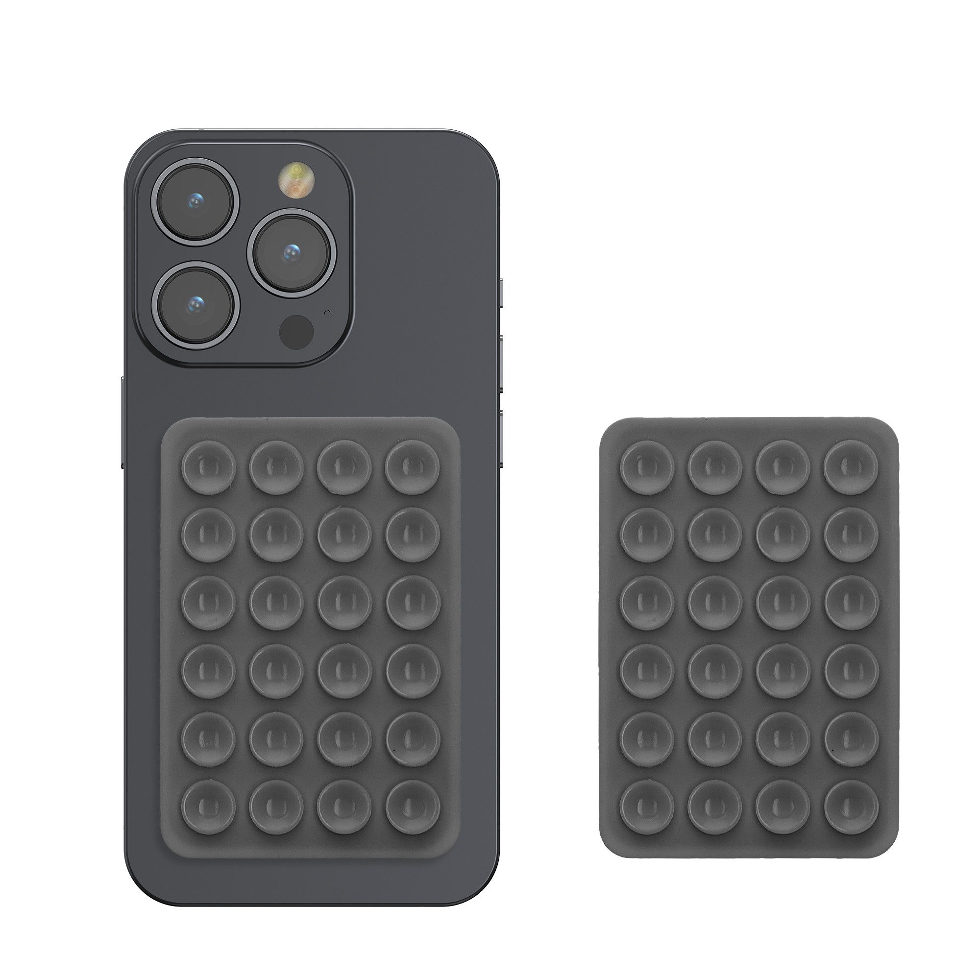 kwmobile Popsockets 2x Silikon Saugnapf Handyhalterung - Handy Halter selbstklebend, (2-tlg., 5,5 x 8cm Universal Halterung für Handyhüllen)