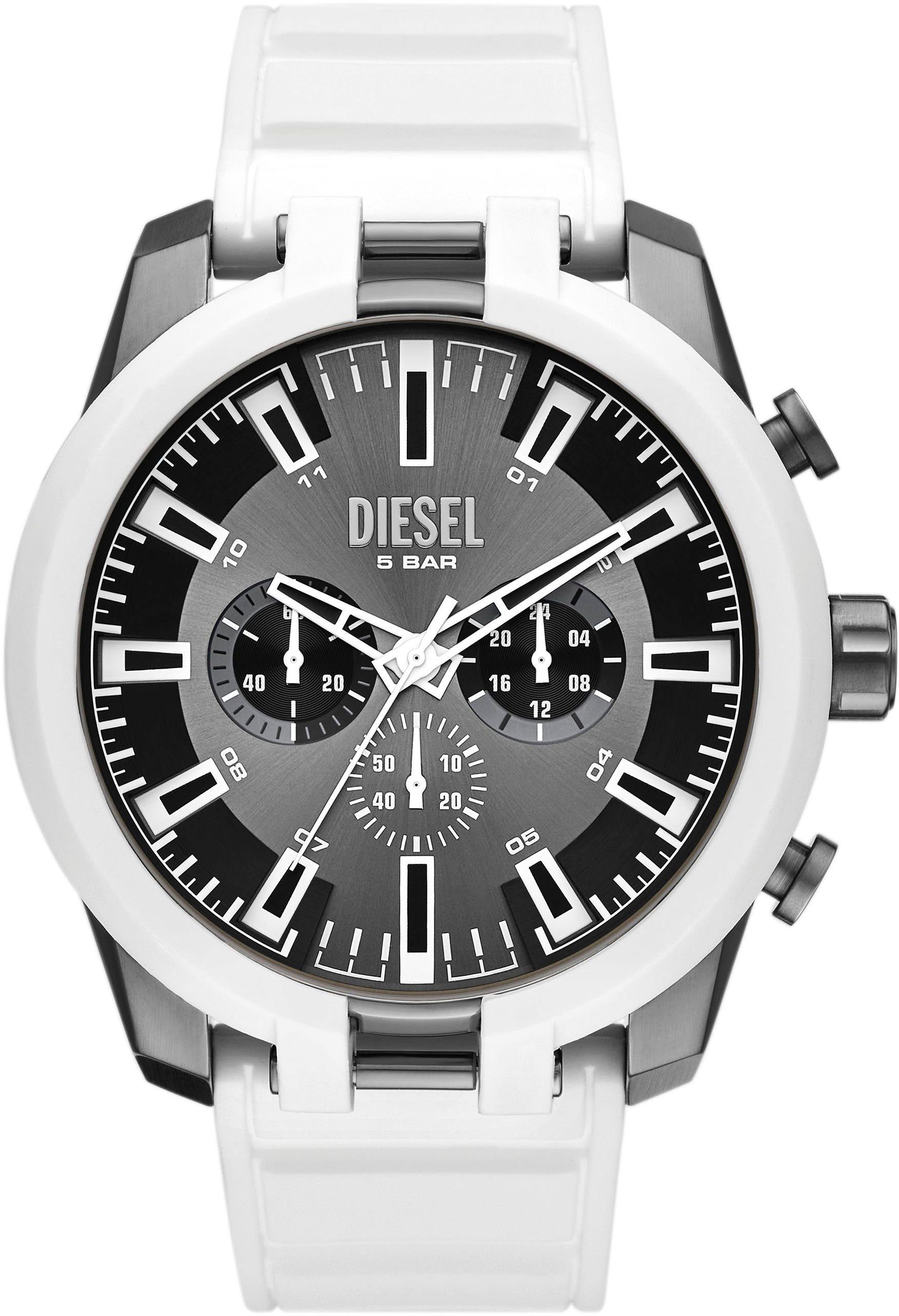 Diesel Chronograph SPLIT, DZ4631, Quarzuhr, Armbanduhr, Herrenuhr, Stoppfunktion, 12/24-Stunden-Anzeige