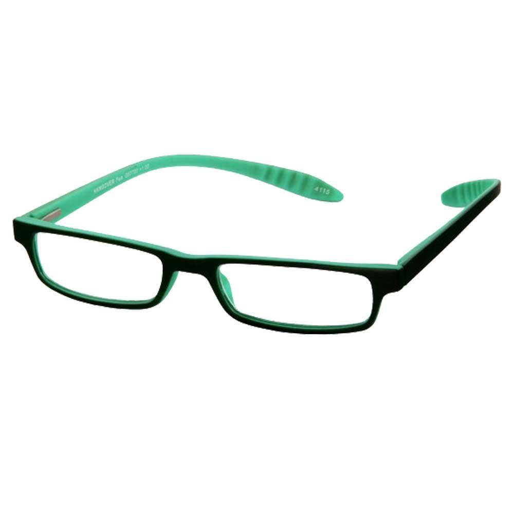 Lesebrille Lesebrille „Hangover Fun“ Grün-Mint mit Etui (2,0 dpt)