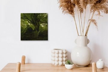 OneMillionCanvasses® Leinwandbild Dunkelgrüner Wald, (1 St), Leinwand Bilder für Wohnzimmer Schlafzimmer