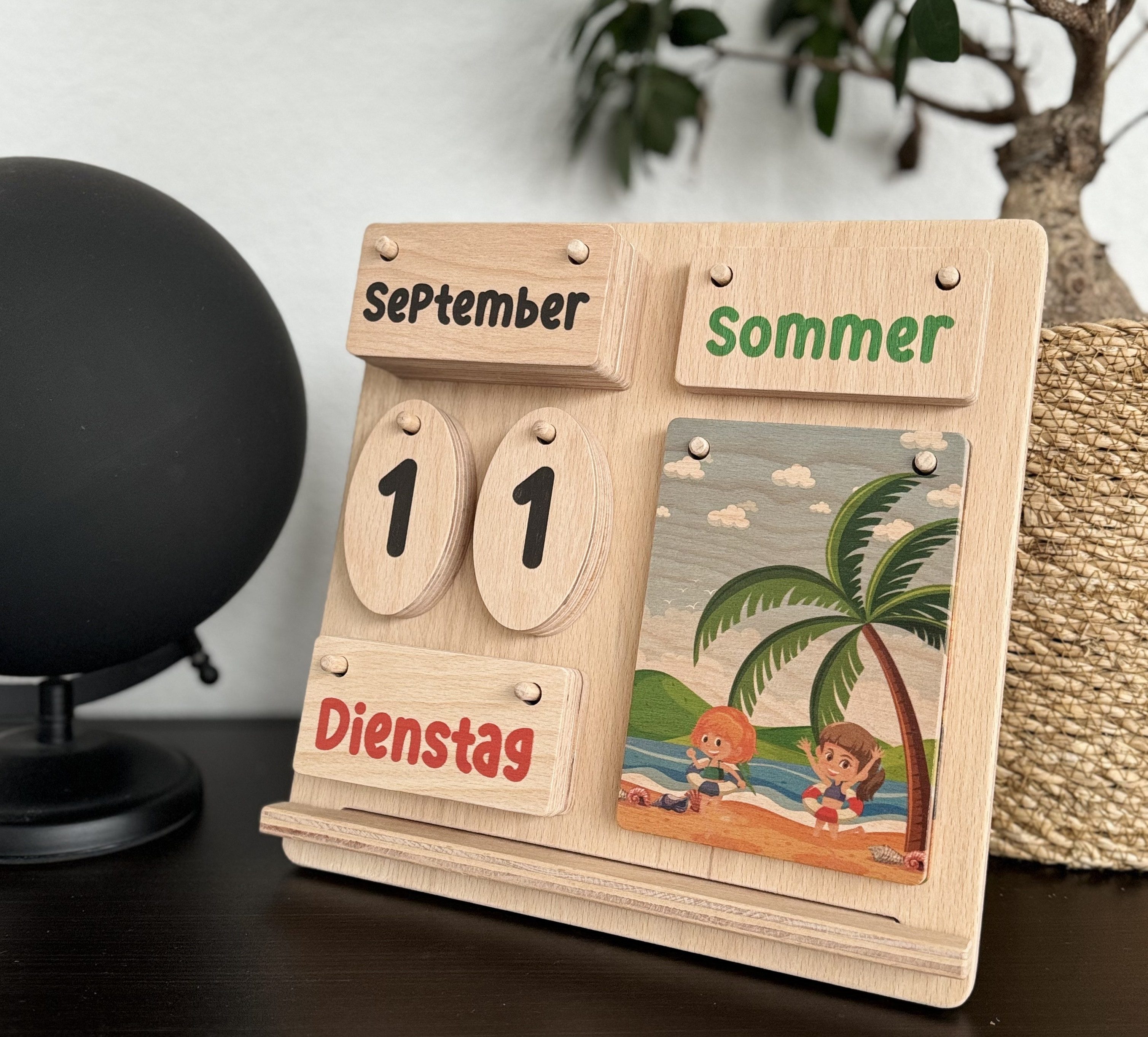 Lernspielzeug Montessori Kinderkalender Lernkalender Interaktiv Jahreszeite günstig online kaufen