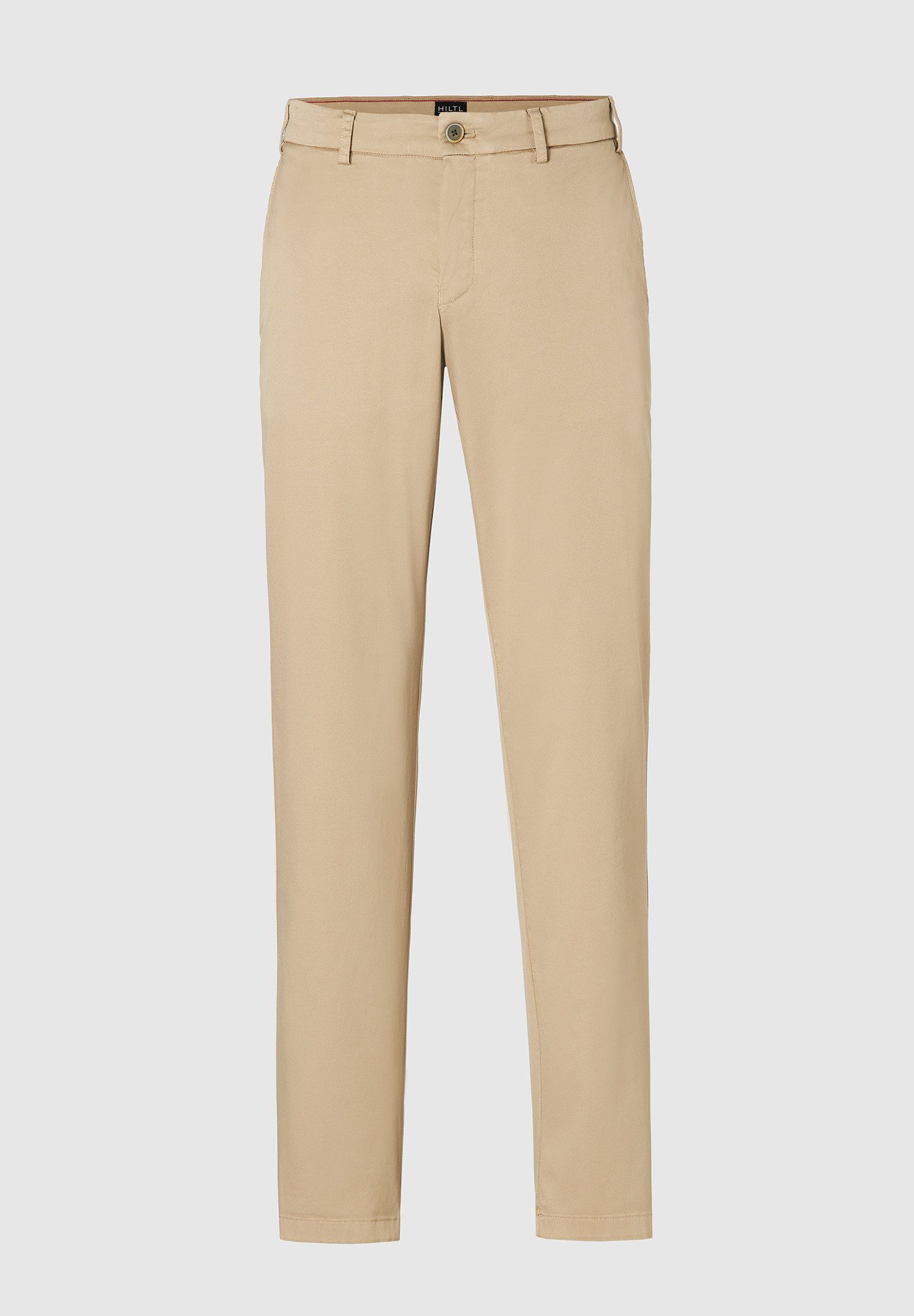 Chinos Pamo Chino Hose Herren Regular Fit Stretch Baumwolle, beige, 25