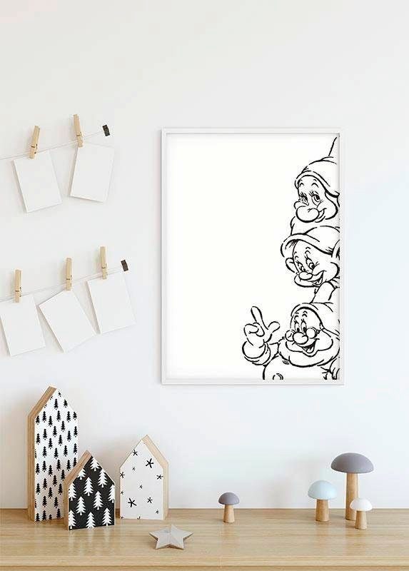 (1 Dwarves, Snow Wohnzimmer Schlafzimmer, Kinderzimmer, Komar St), Poster White Disney