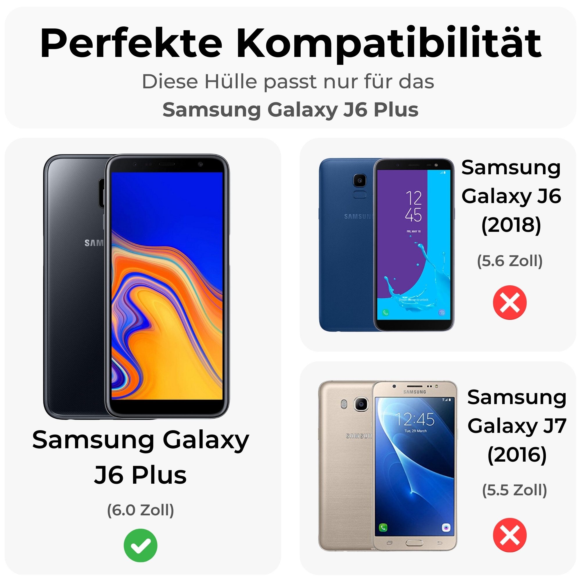 betterfon Handyhülle Handytasche für Samsung Galaxy Klapphülle Flip Case, Wallet Case mit Kartenfächern Magnetverschluss und weicher Innenhülle
