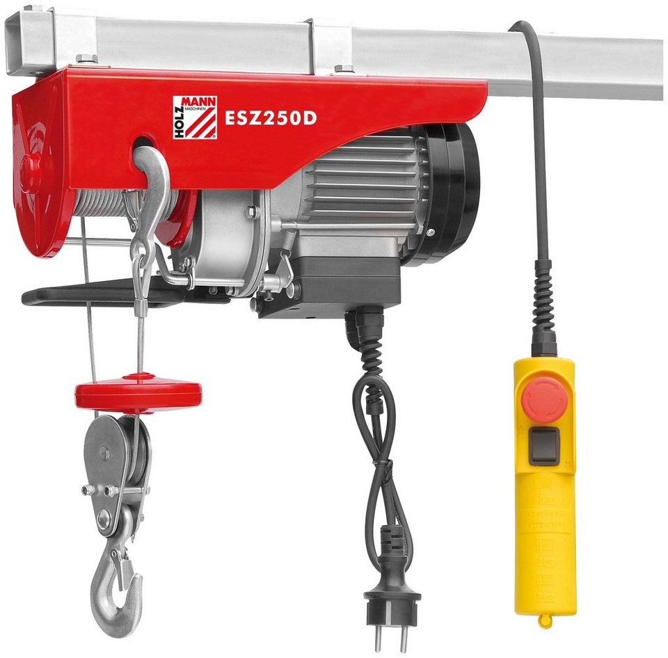 Holzmann Seilwinde ESZ250D, elektrischer Seilzug mit 250 kg Traglast