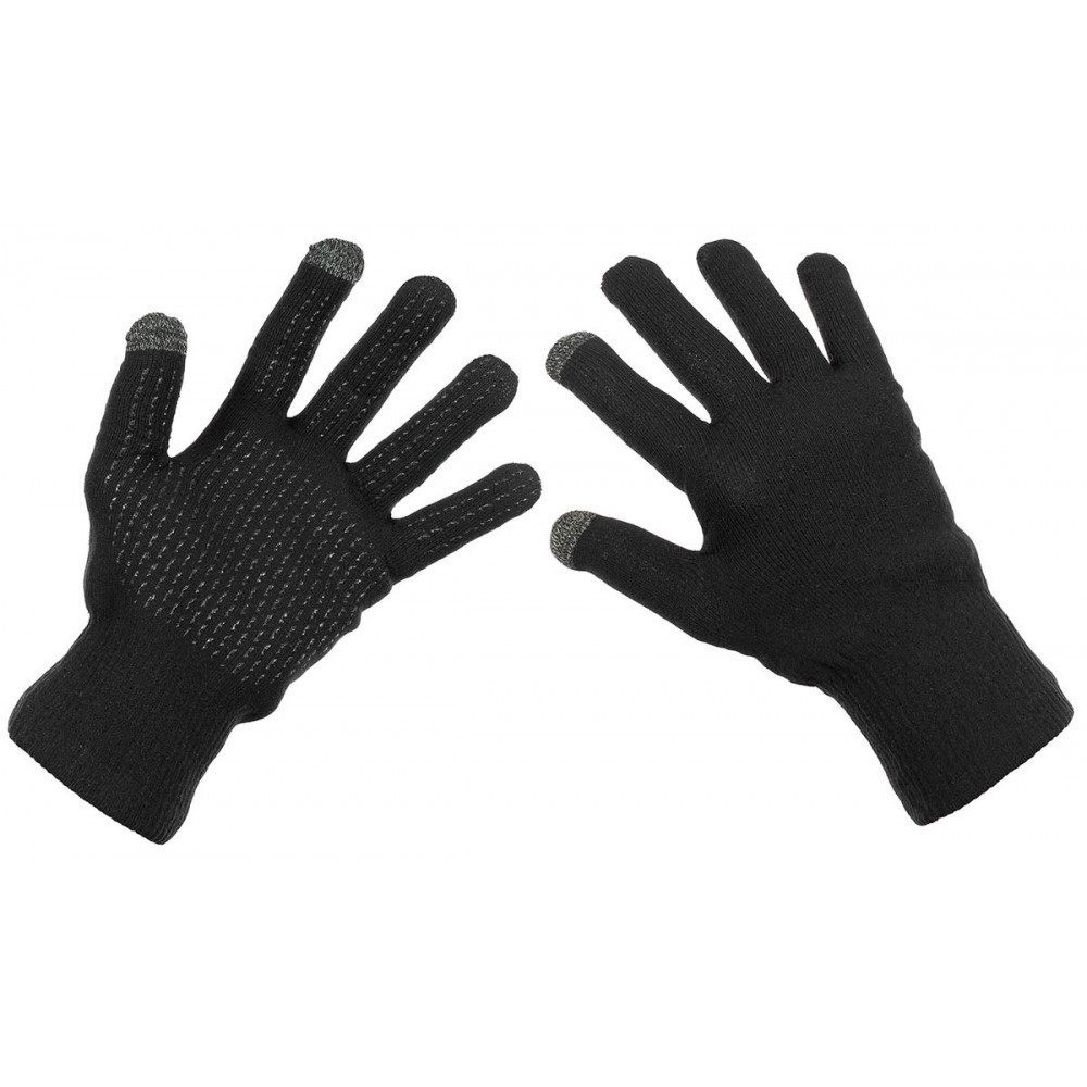 MFH Multisporthandschuhe Fingerhandschuhe, wasserdicht, schwarz