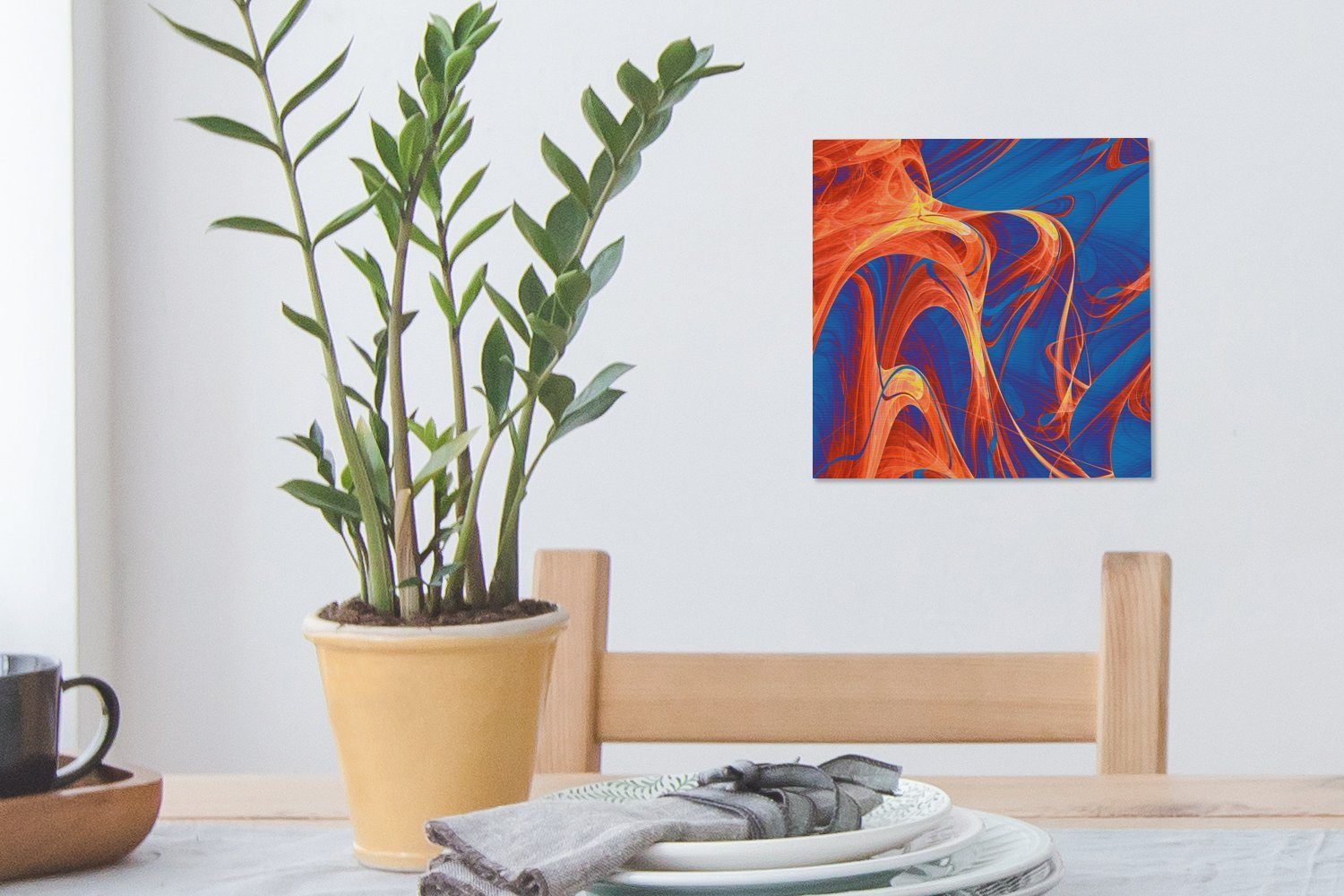 St), für - Schlafzimmer OneMillionCanvasses® - Leinwand Bilder Wohnzimmer Wellen Kunst - Farbe Leinwandbild Psychedelisch, (1