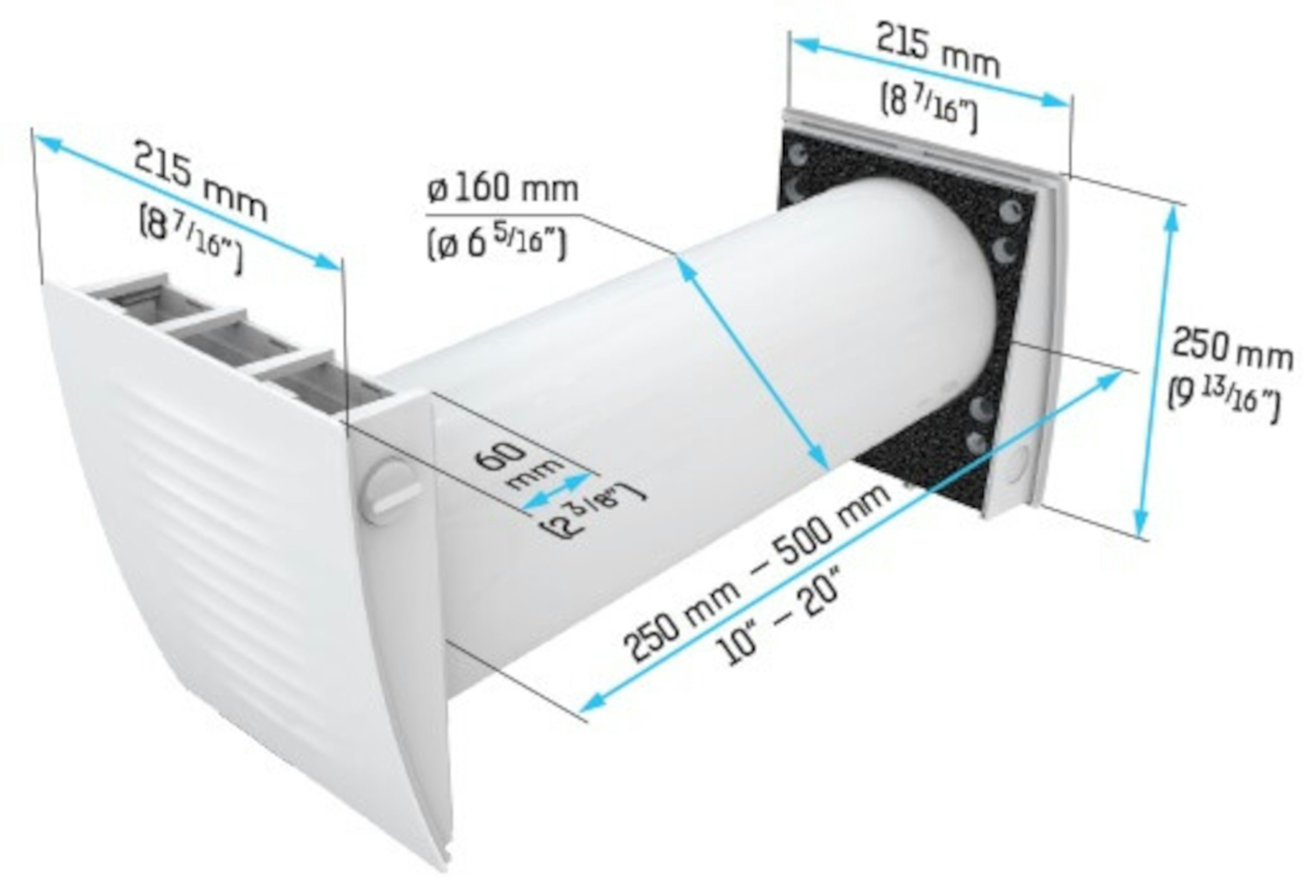 Vents Ventilatorkombigerät Lüftungsanlage TwinFresh Easy mit Fernbedienung, Timer