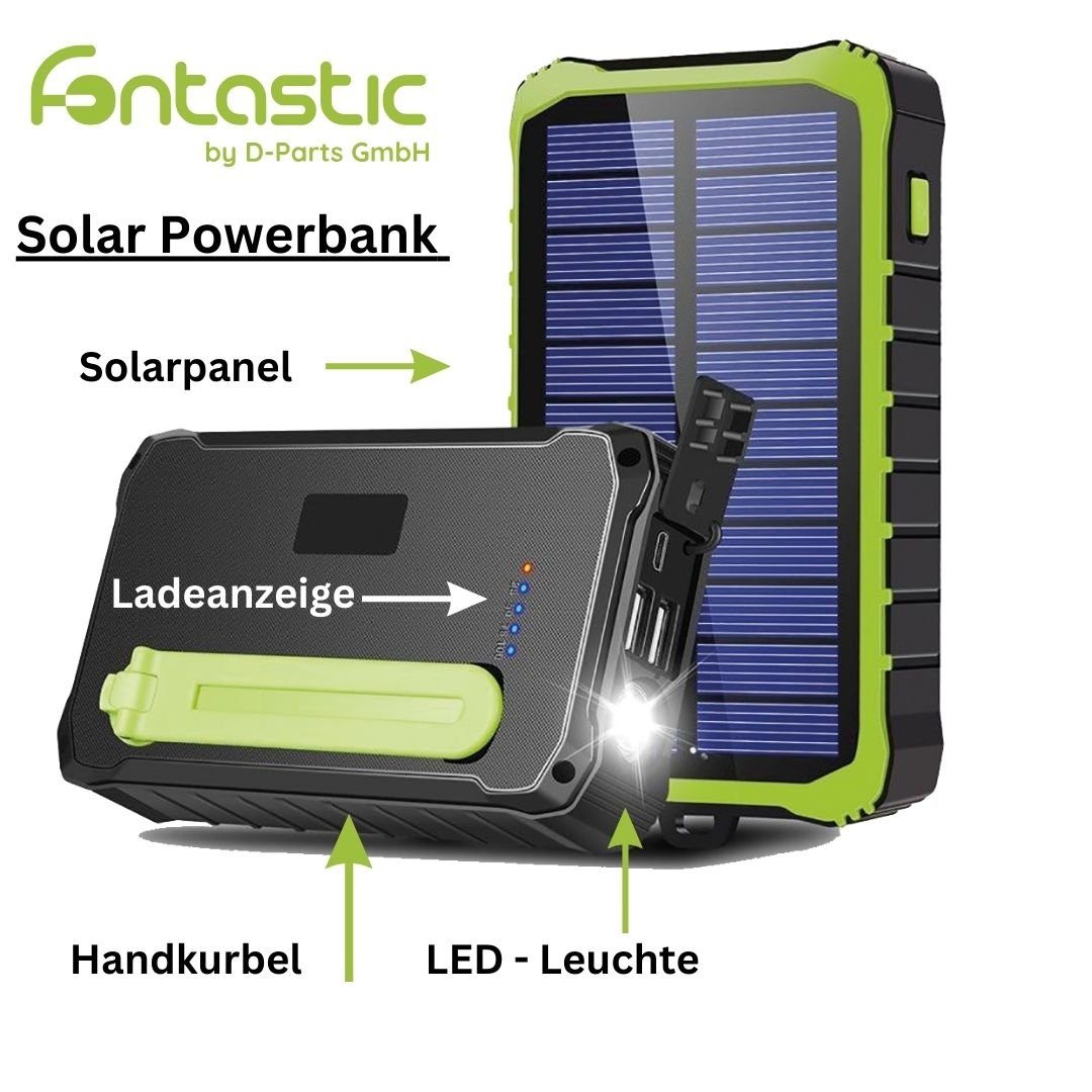 fontastic Solar Power Bank Crank10 Solar Powerbank – Bild 5 von 5