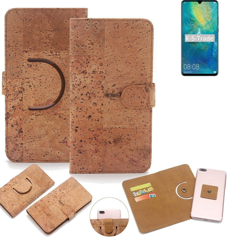 K-S-Trade Handyhülle für Huawei Mate 20 X 5G, Handy Hülle Schutz Hülle Handyhülle Schutzhülle Korkhülle