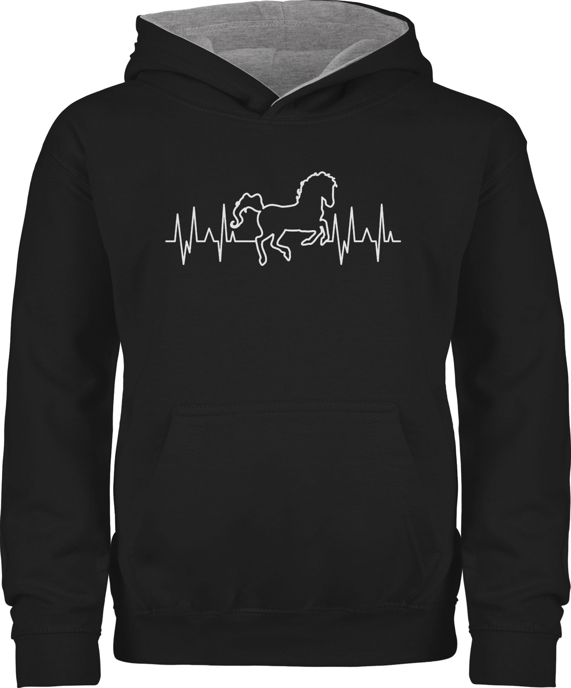 Shirtracer Hoodie Pferd Herzschlag - weiß Pferd