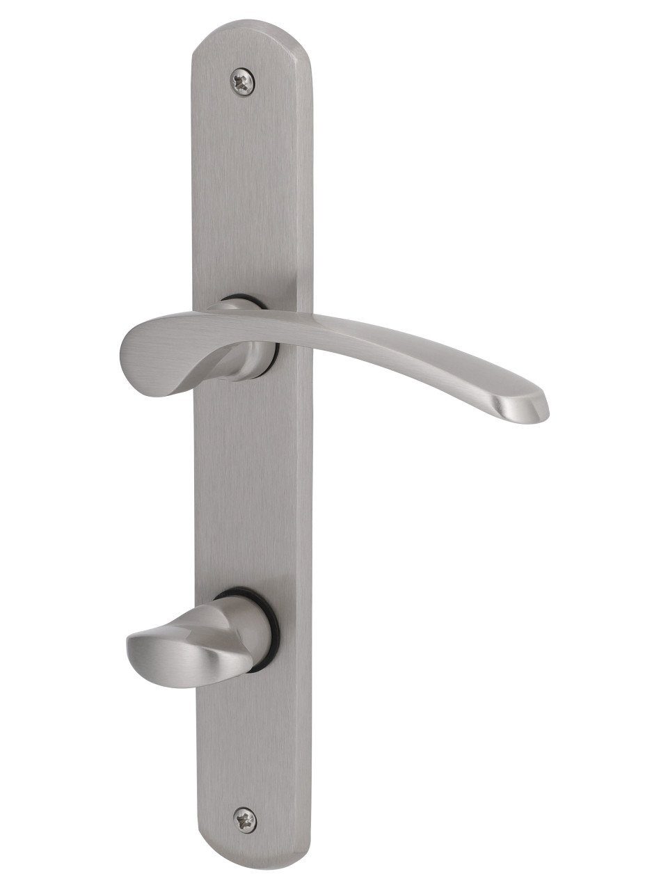 Alpertec Drückergarnitur Alpertec WC-Langschildgarnitur Amos Messing silber