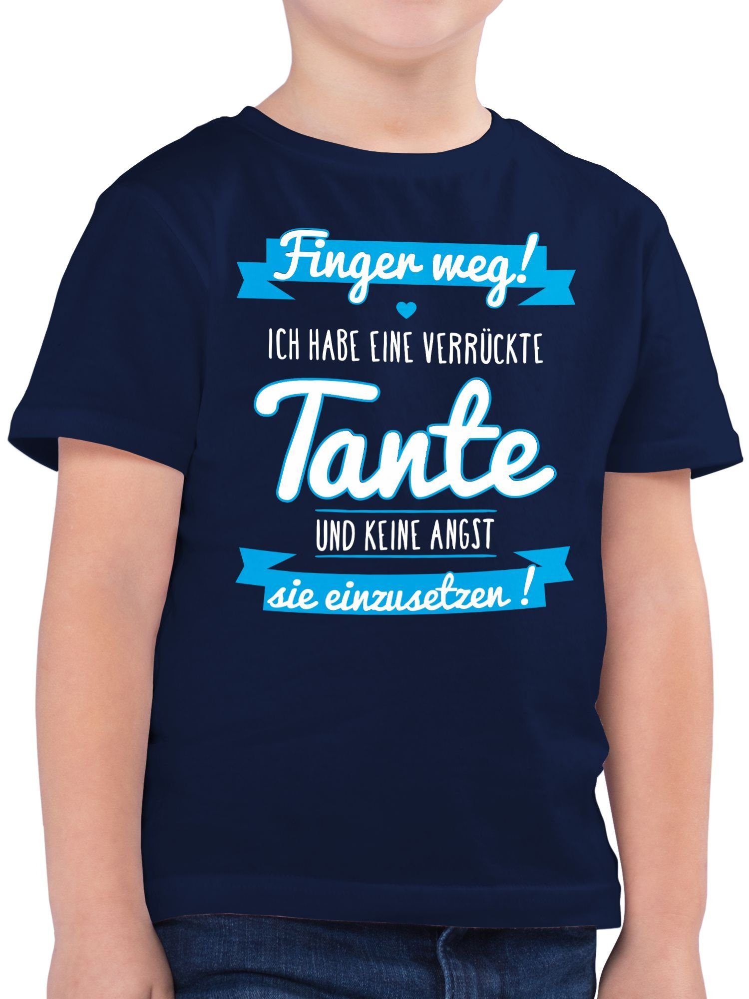 T-Shirt Ich habe eine verrückte Tante Blau