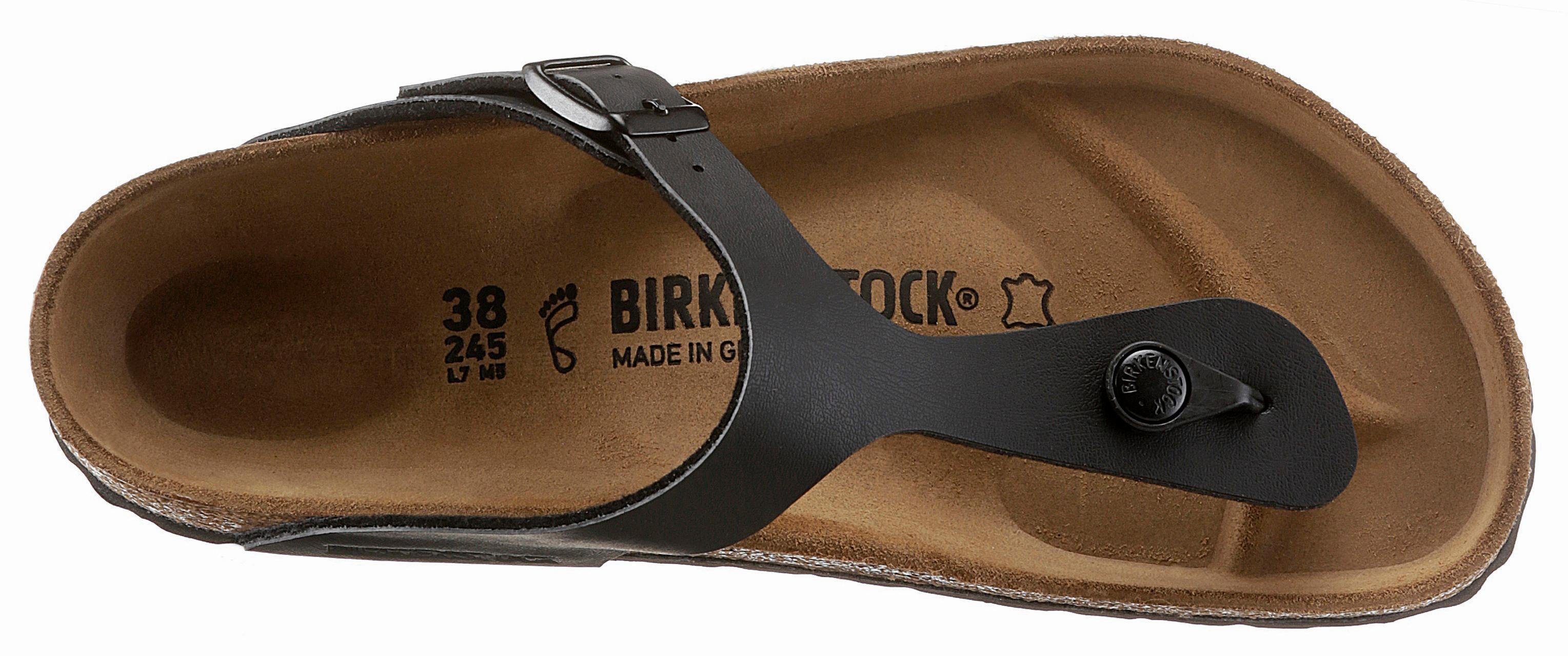 Birkenstock GIZEH BF Zehentrenner mit 43691, normal verstellbarem black, Riemchen