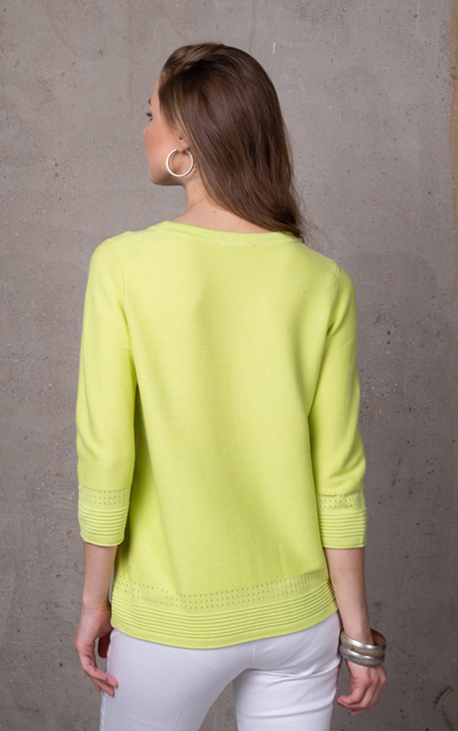 Passioni 3/4 Arm-Pullover mit Glitzerkordel am günstig online kaufen