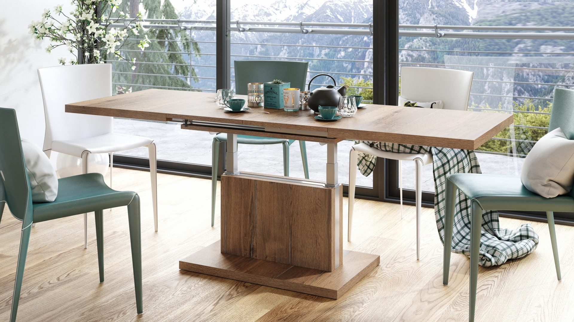 Mazzoni Couchtisch Aston Eiche Halifax stufenlos günstig online kaufen