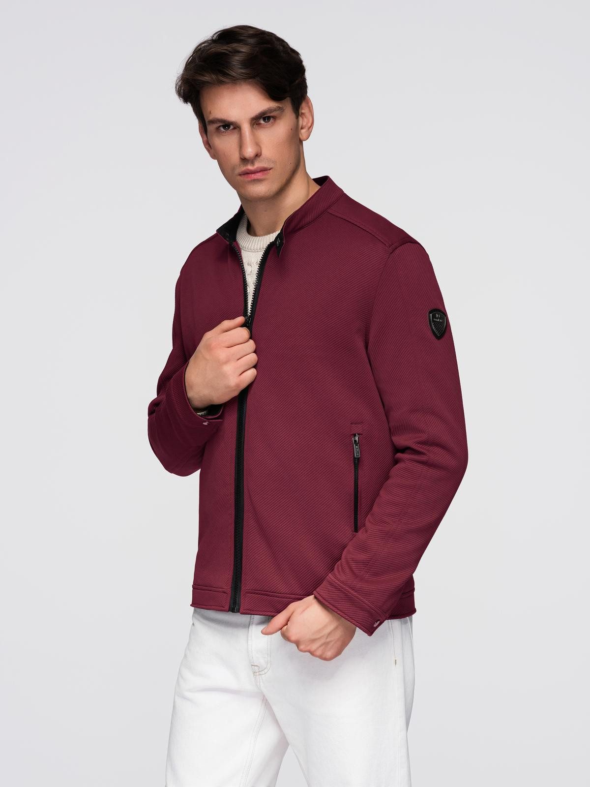 OMBRE Bikerjacke Herren Bikerjacke aus strukturiertem Material günstig online kaufen