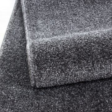 Teppich Kurzflor Teppich Alberto Grau, Teppich Boss, rund, Höhe: 11 mm