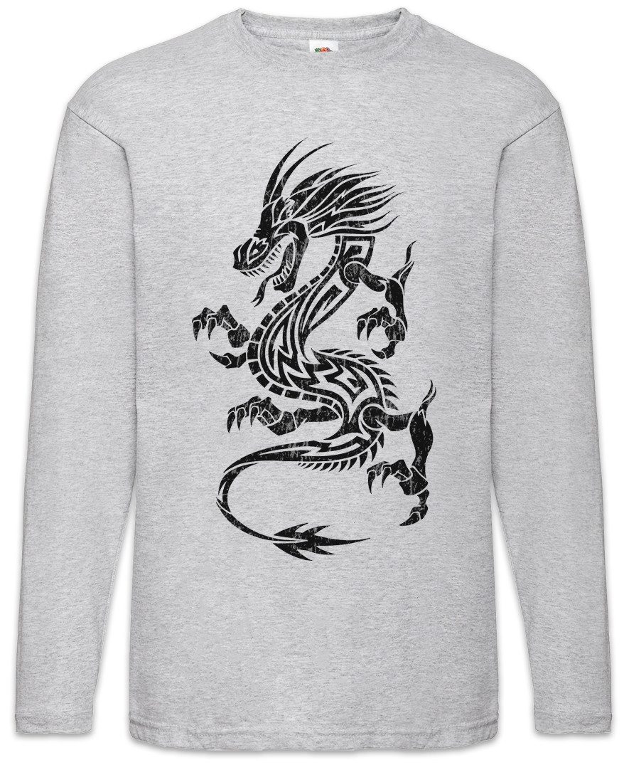 Langarmshirt Tribal Chinese Dragon I Langarm T-Shirt Drache Drachen China Maske