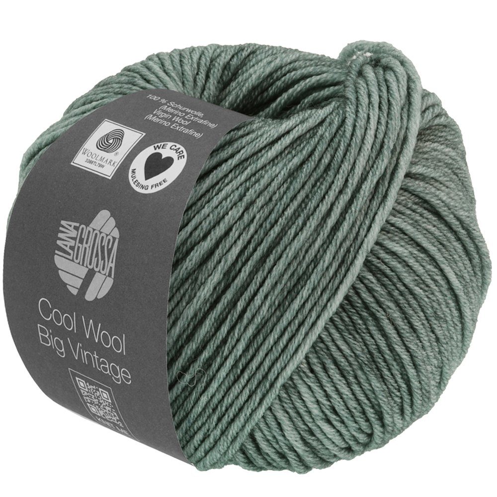 LANA GROSSA COOL WOOL BIG VINTAGE Häkelwolle, 120 m (Ton-in-Ton gefärbte Merinowolle in Vintage-Optik), 50 g