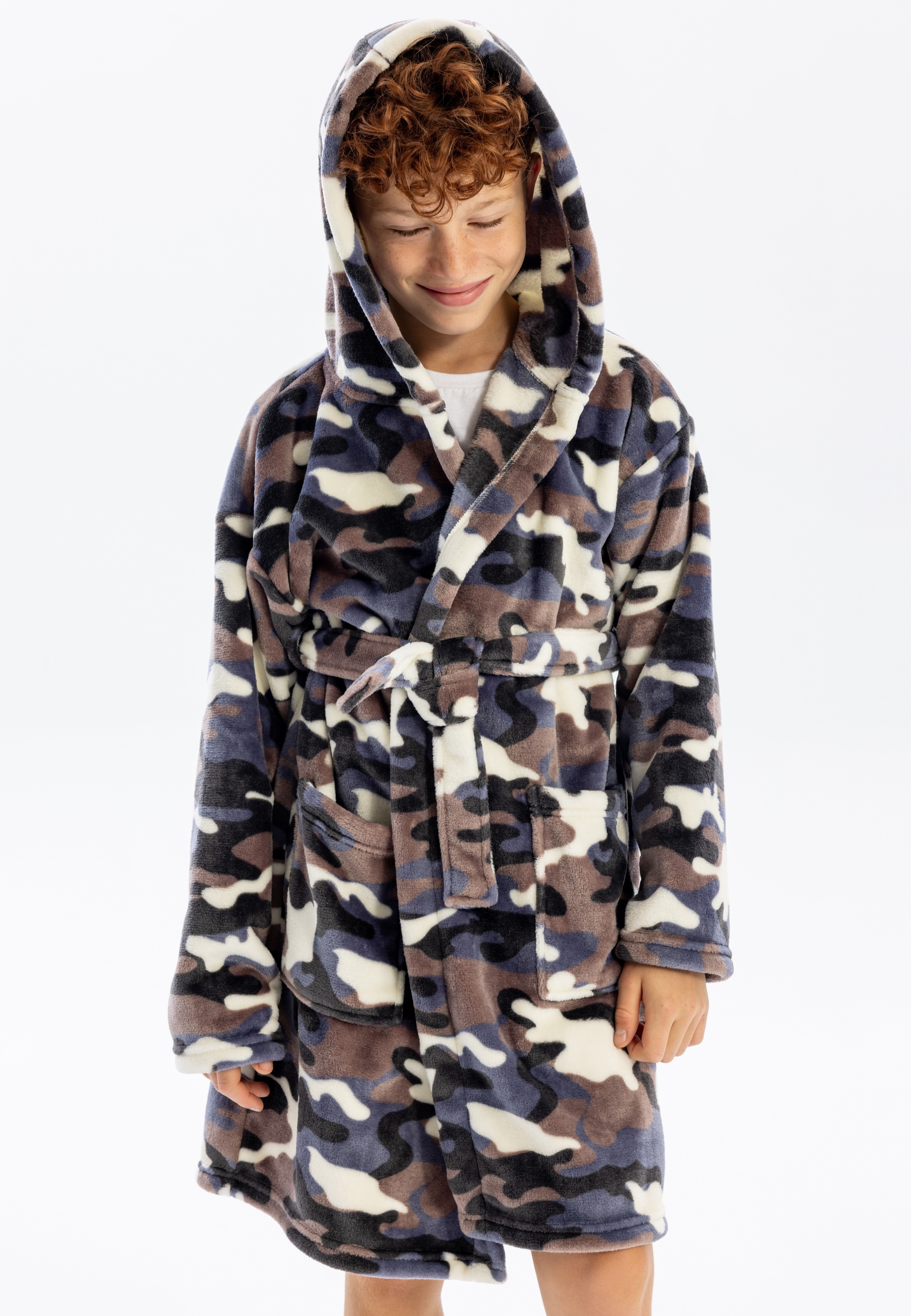 MINOTI Hausanzug Bademantel aus Vlies (2y-14y) trendiges Design