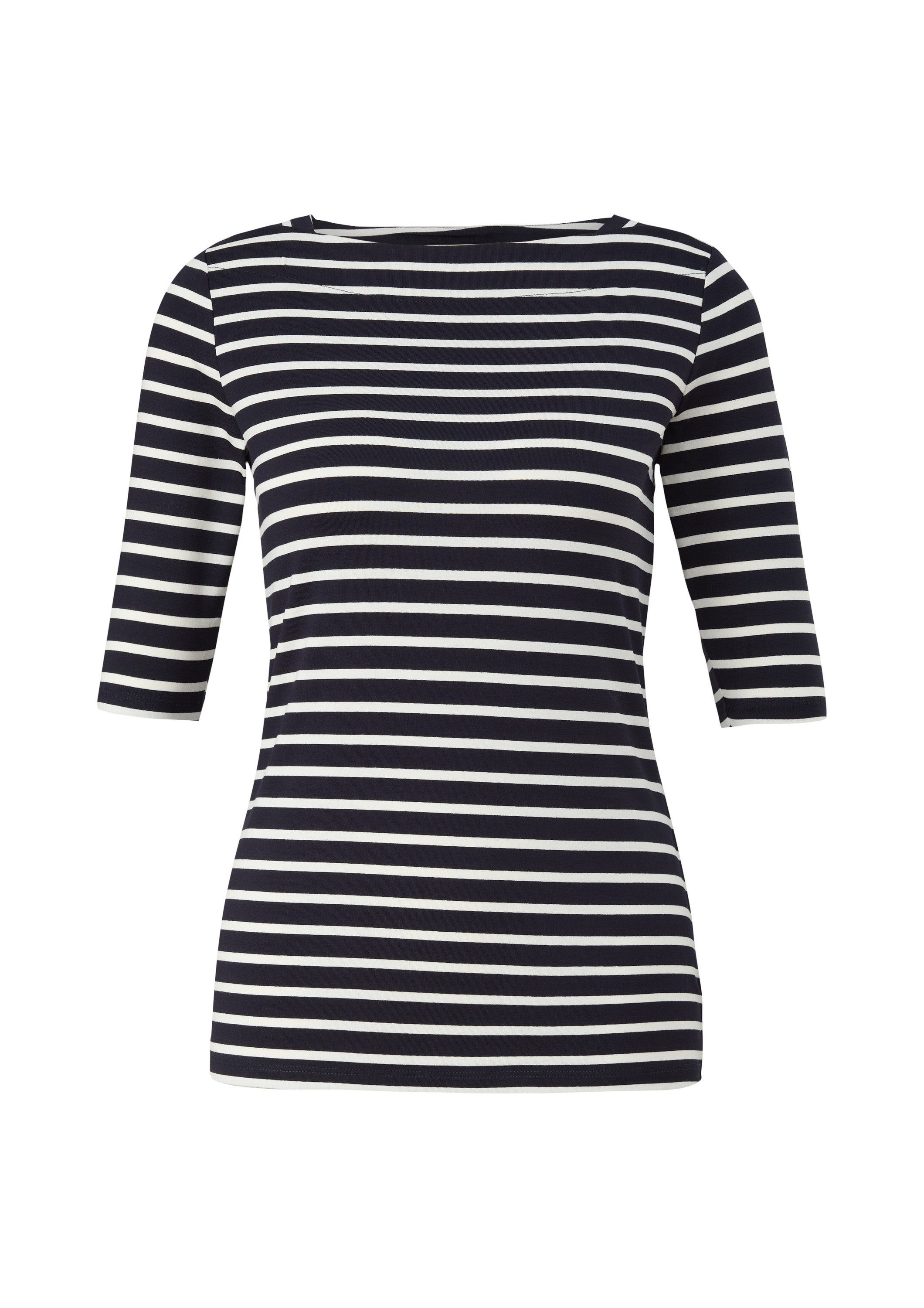 comma 3/4-Arm-Shirt T-Shirt Streifenshirt im Slim Fit günstig online kaufen