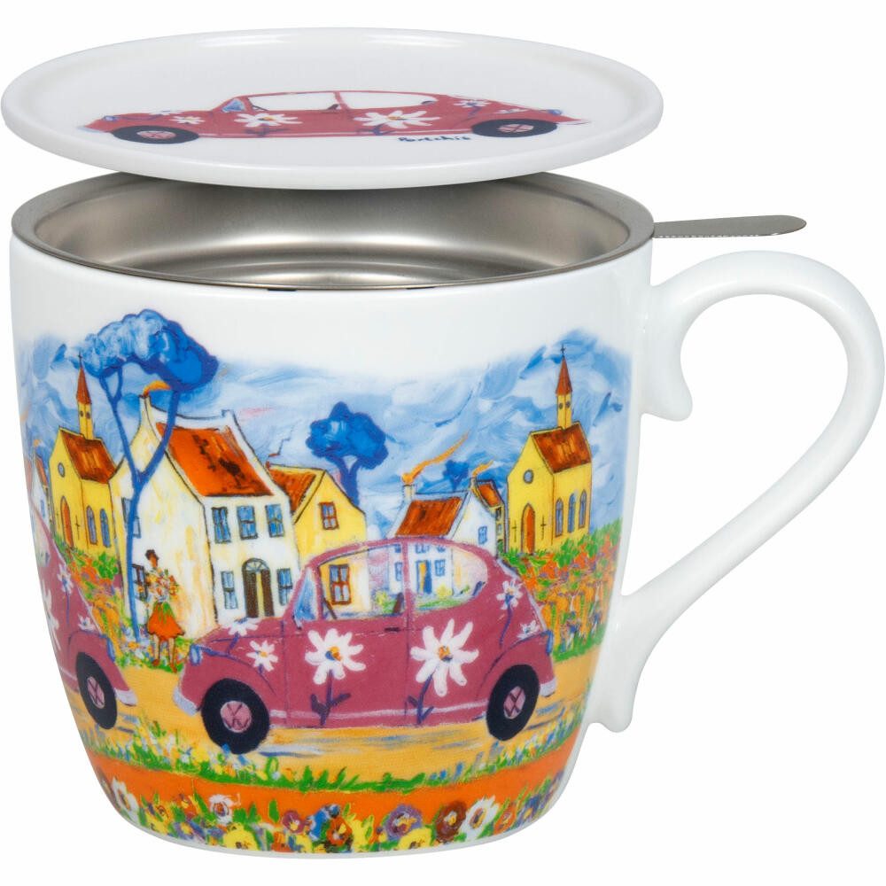 Könitz Becher City Girl by Portchie, Fine Bone China, mit Sieb und Deckel