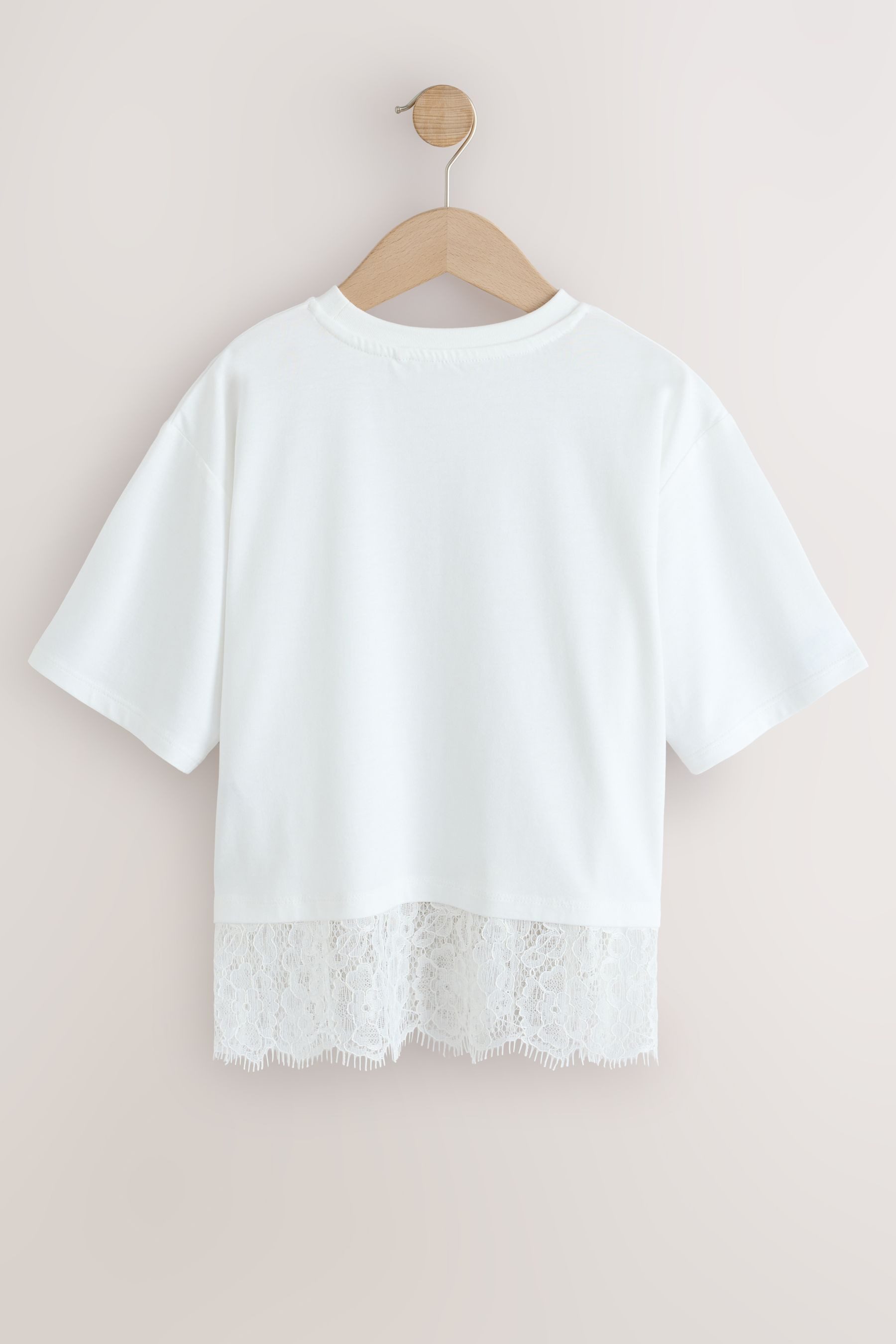 Next T-Shirt T-Shirt mit Spitzensaum (1-tlg) – Bild 2 von 4