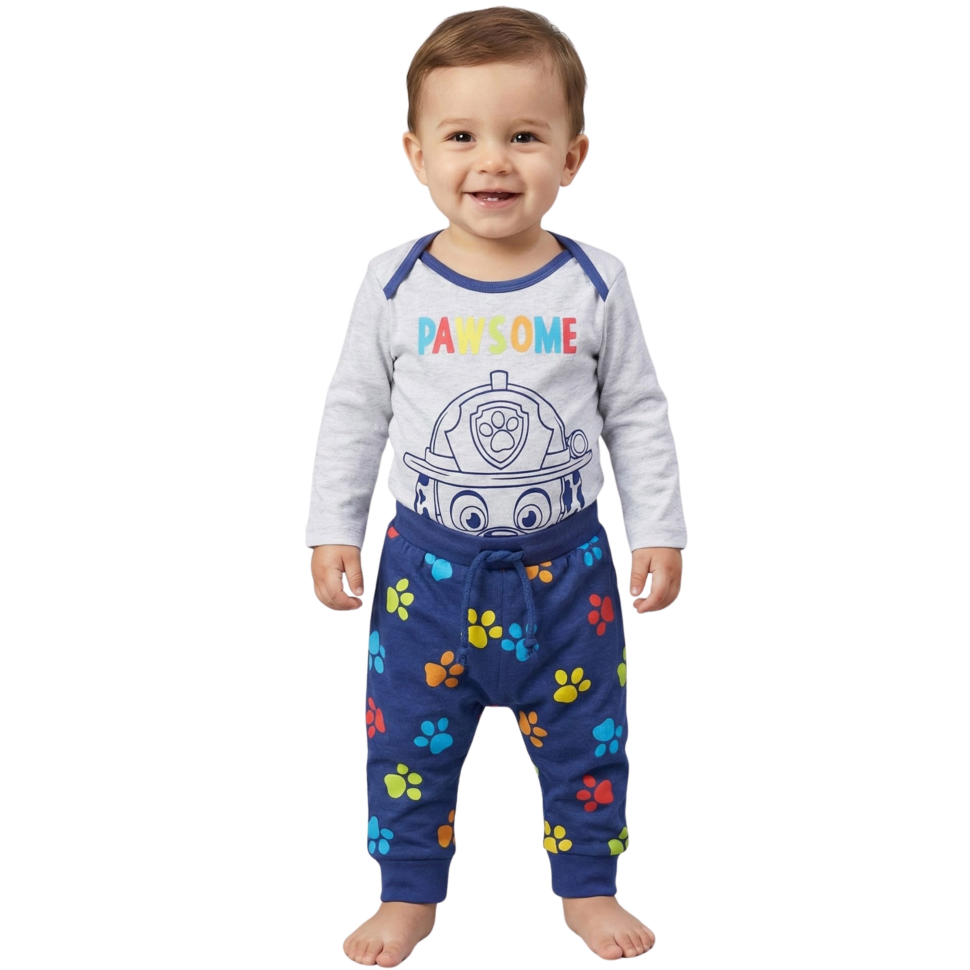 PAW PATROL Langarmshirt & Hose Paw Patrol Baby Jogginganzug 2-teilig aus Baumwolle für Jungen Set