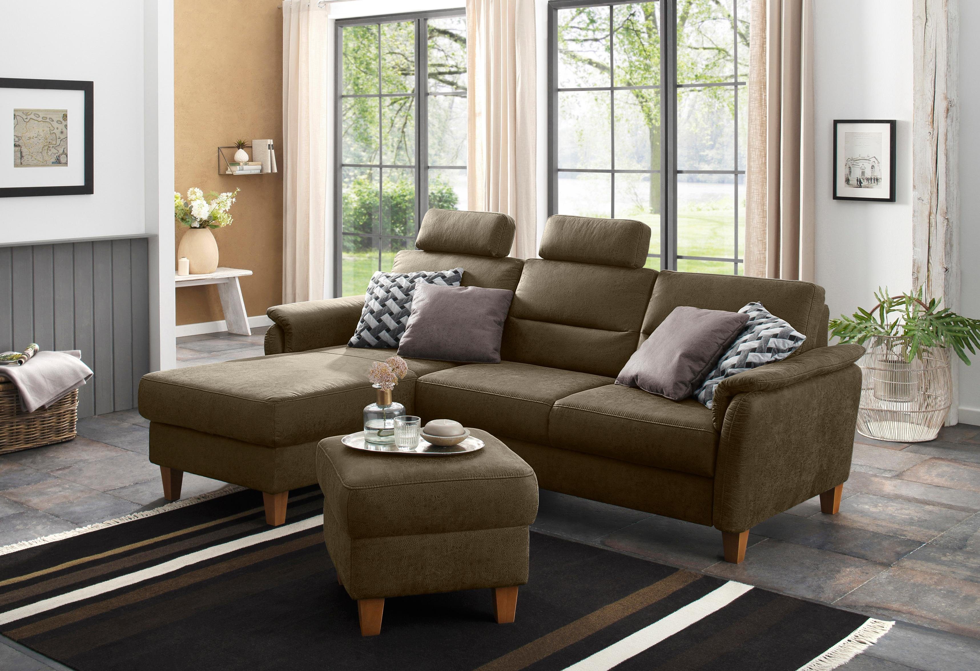 Home affaire Ecksofa Palmera L-Form, Federkern, günstig online kaufen