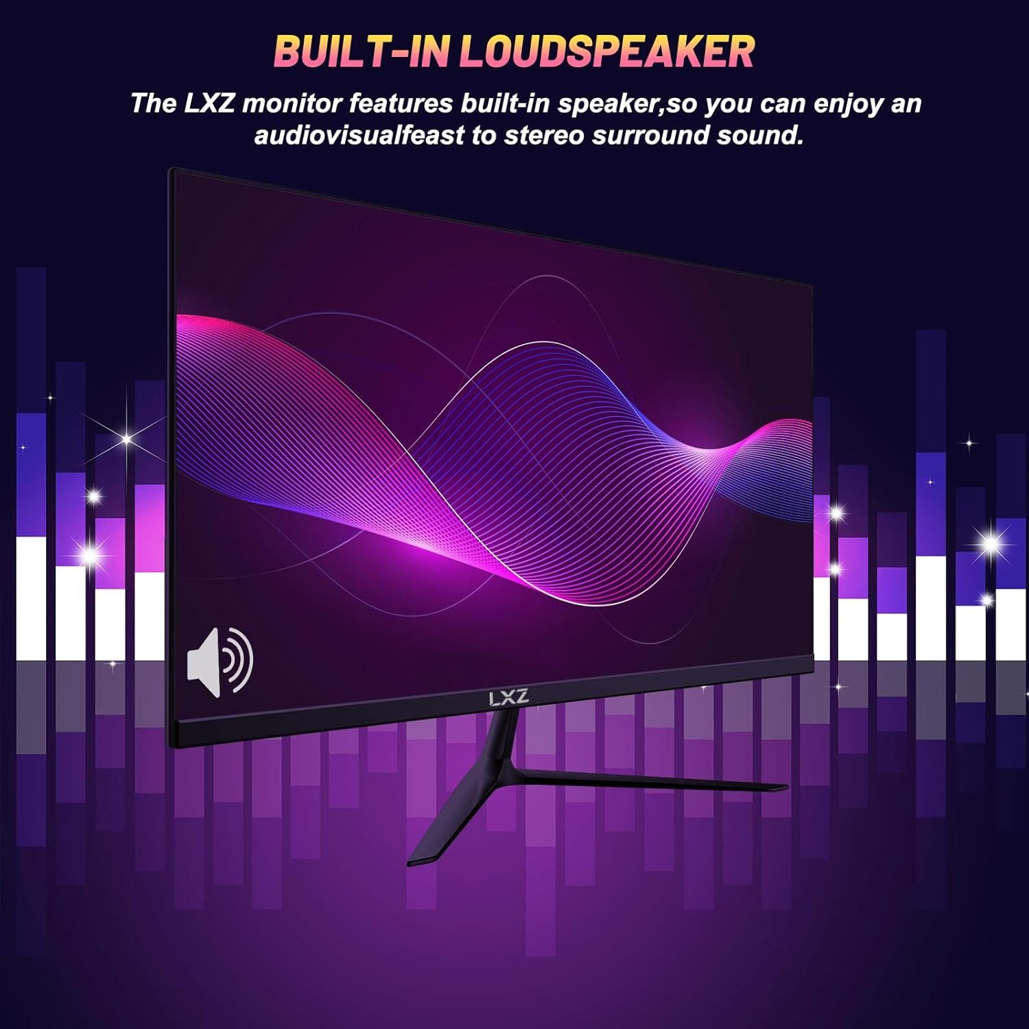 LXZ 24.5 Zoll, 200Hz, IPS Panel, FHD integrierten Lautsprecher Gaming-Monitor (63 cm/24.5 ", 1920 x 1080 px, FHD, 1 ms Reaktionszeit, 200 Hz, IPS, HDR10, FPS/RTS Modes, 200Hz, Integrierten Lautsprecher)