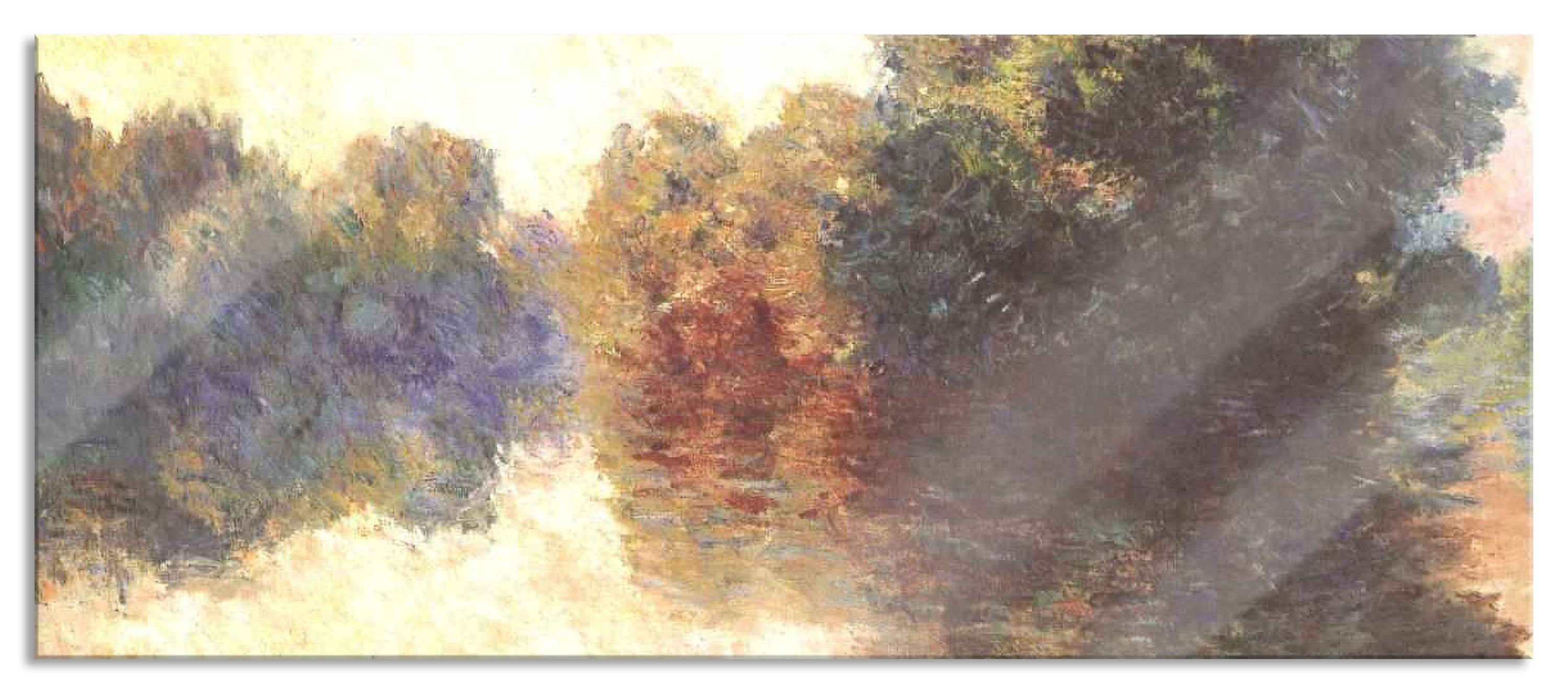 Pixxprint Glasbild Claude Monet - Waterloo Brücke, Claude Monet - Waterloo Brücke (1 St), Glasbild aus Echtglas, inkl. Aufhängungen und Abstandshalter