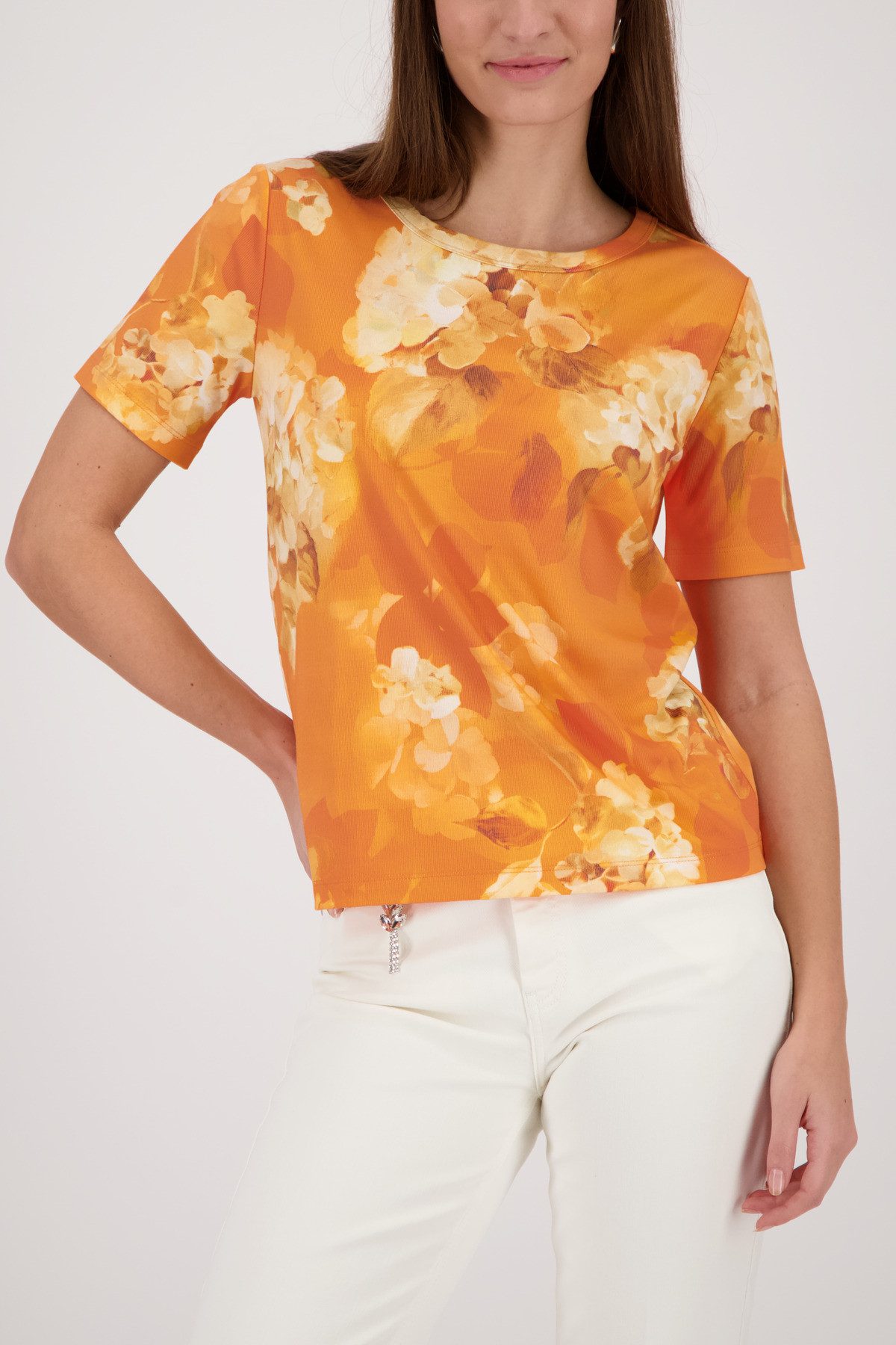 Monari T-Shirt Blume allover Regular fit mit Blumenmuster günstig online kaufen