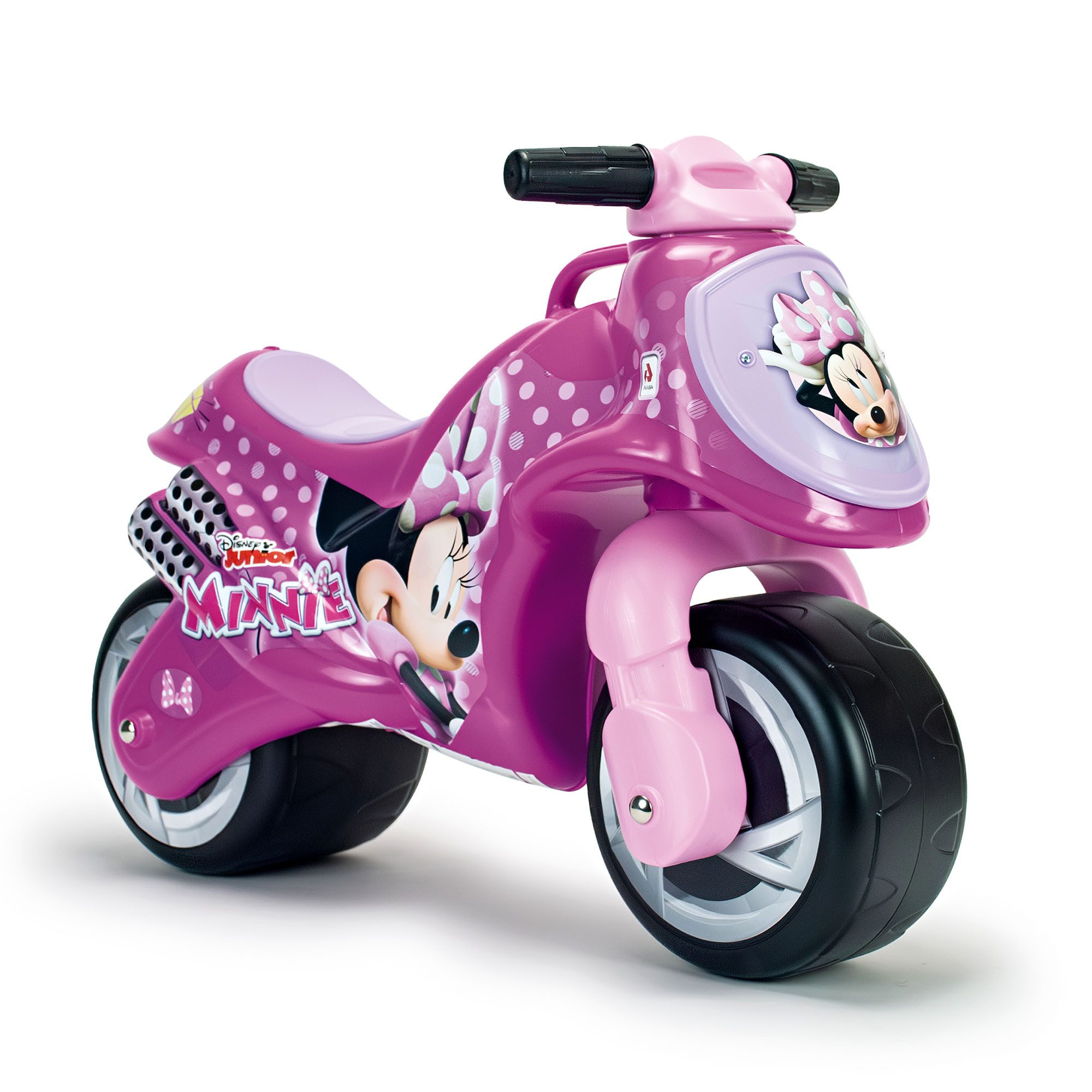INJUSA Rutschmotorrad Minnie Mouse Moto, Kinder Rutschmotorrad in Rosa, breite Räder & Tragegriff, ab 1,5 J.