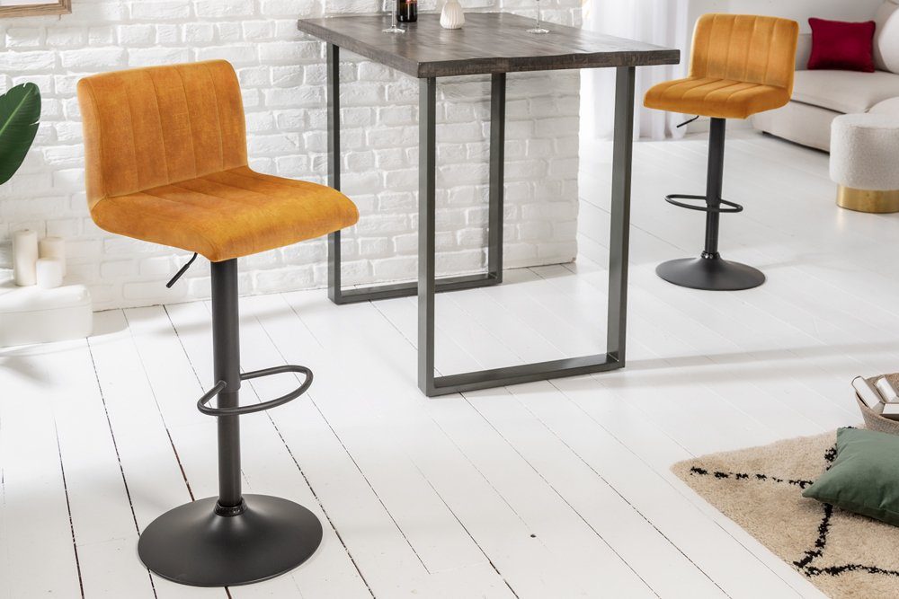 riess-ambiente Barhocker PORTLAND senfgelb / schwarz, günstig online kaufen