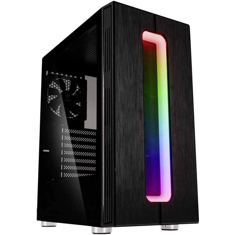 Kolink PC-Gehäuse Kolink Nimbus RGB Midi-Tower PC-Gehäuse Schwarz 1 vorinstallierter Lü
