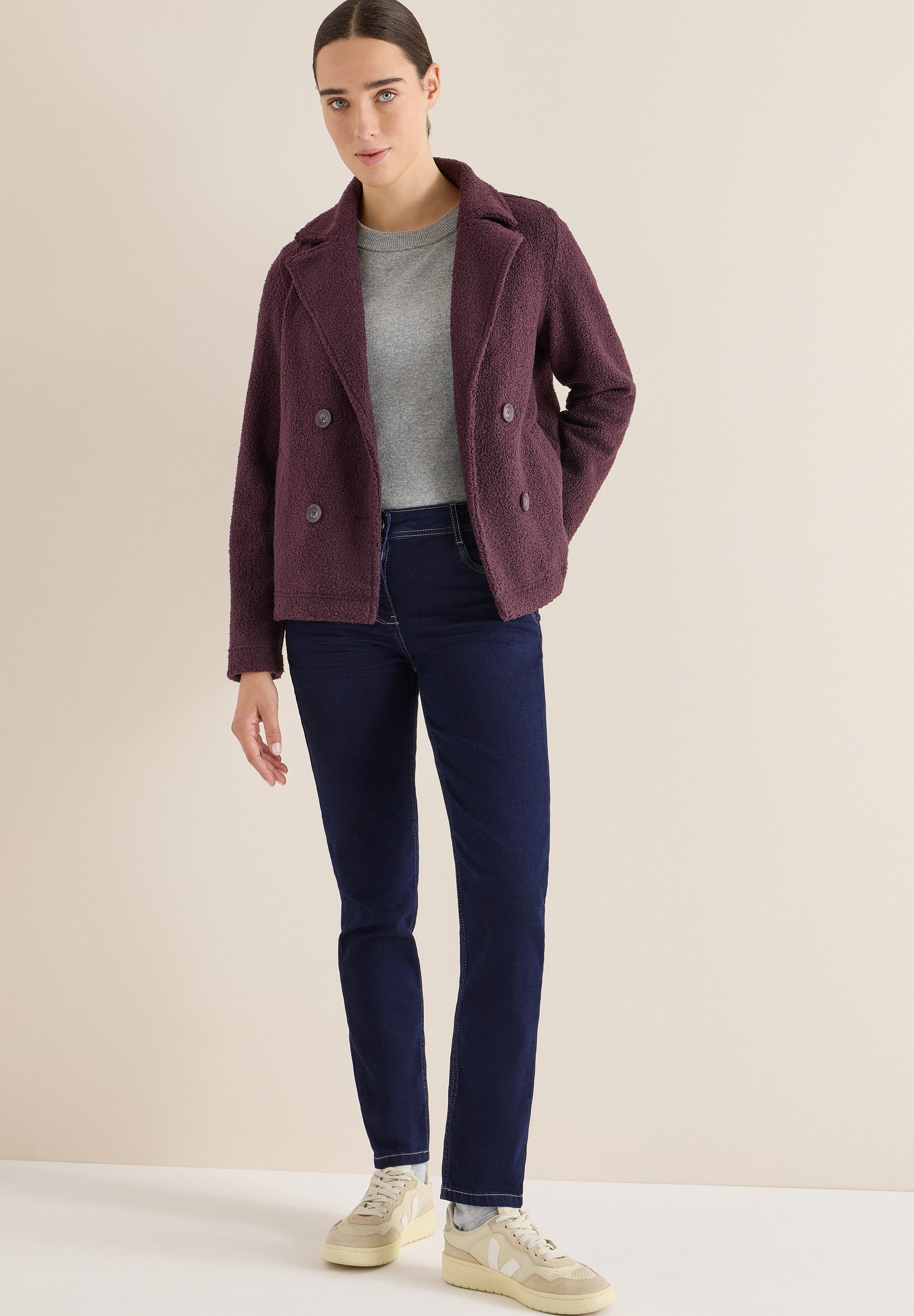 CECIL 5-Pocket-Jeans Style Scarlett mit kontrastfarbenen Nähten