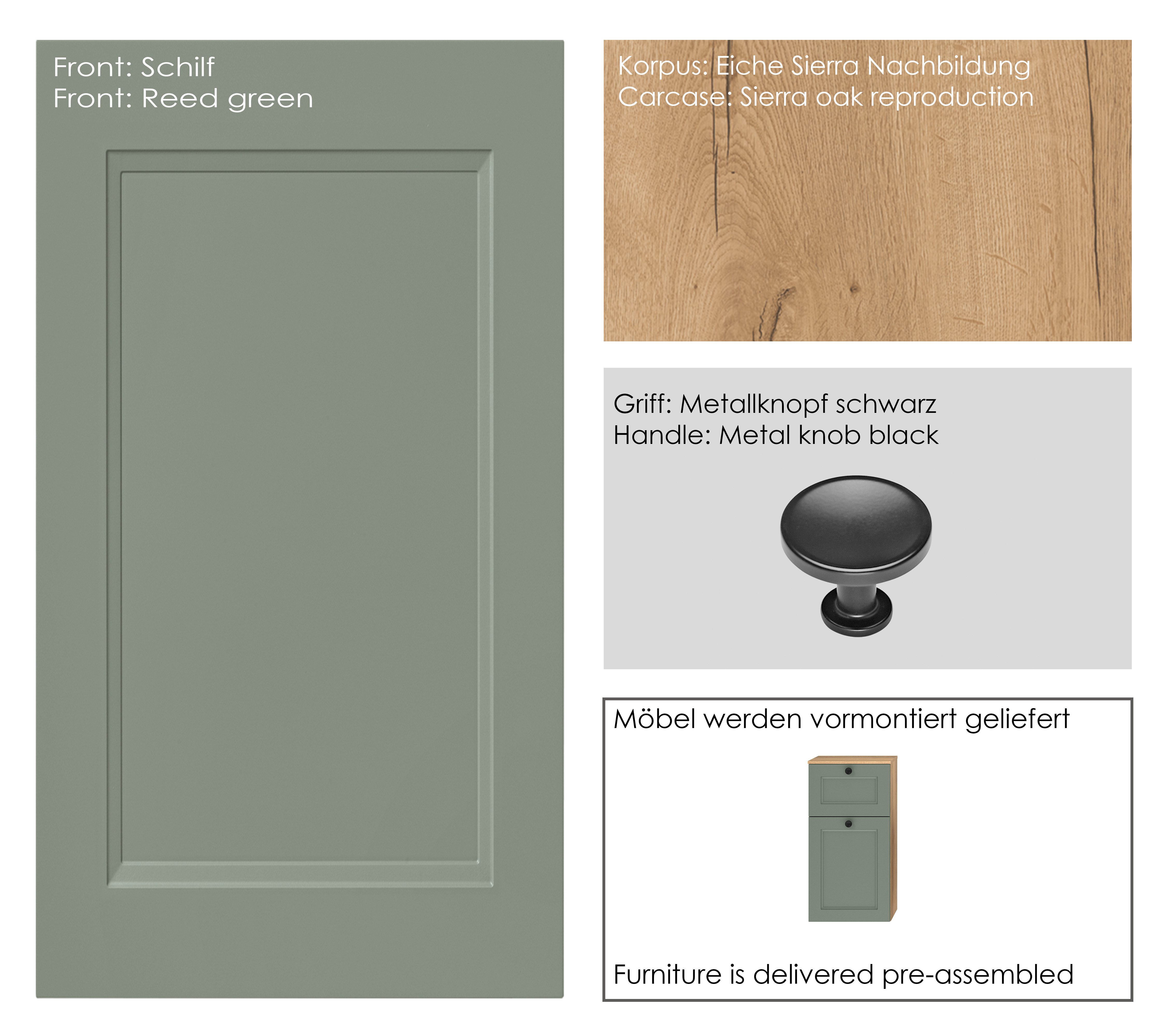 nobilia® Badmöbel-Set Cascada, (Set, 4-St., mit Waschbecken, inkl. beleuchtetem Spiegel mit Touch-Sensor), vormontiert, mit Soft-Close, in vier Breiten