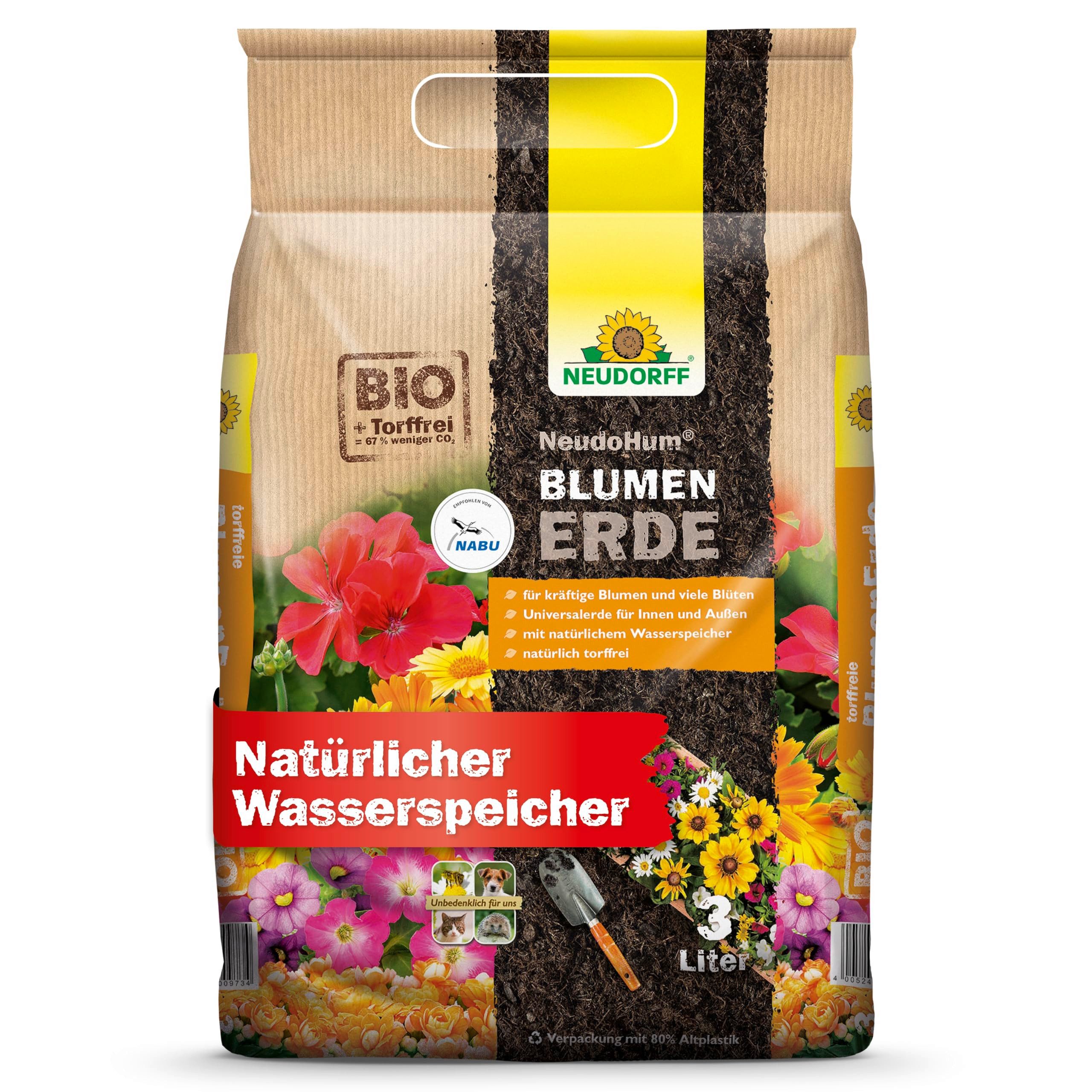 Blumenerde NeudoHum Bio BlumenErde 3 Liter
