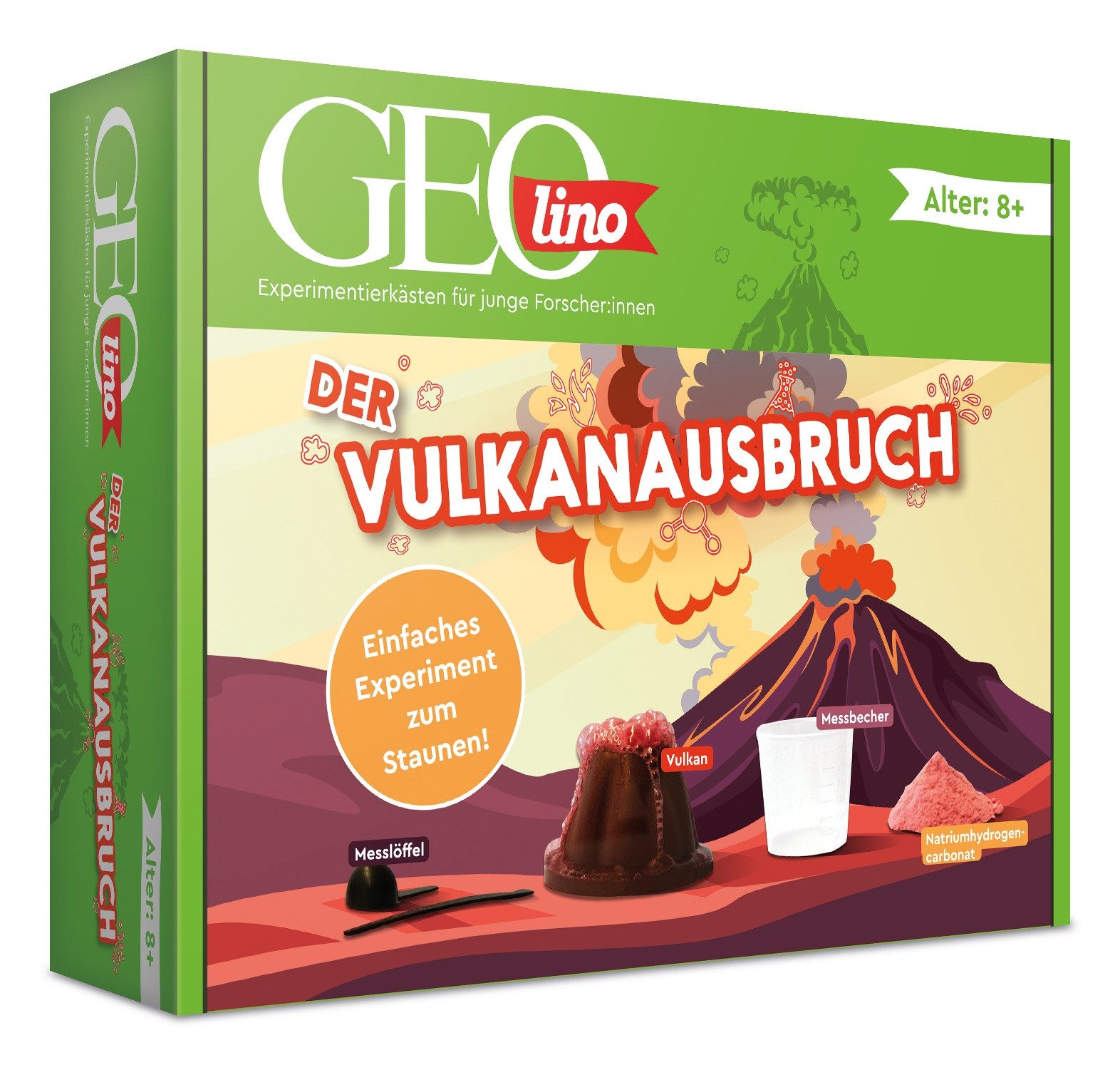Franzis Modellbausatz GEOLINO Vulkanausbruch Experimentierkasten für Kinder