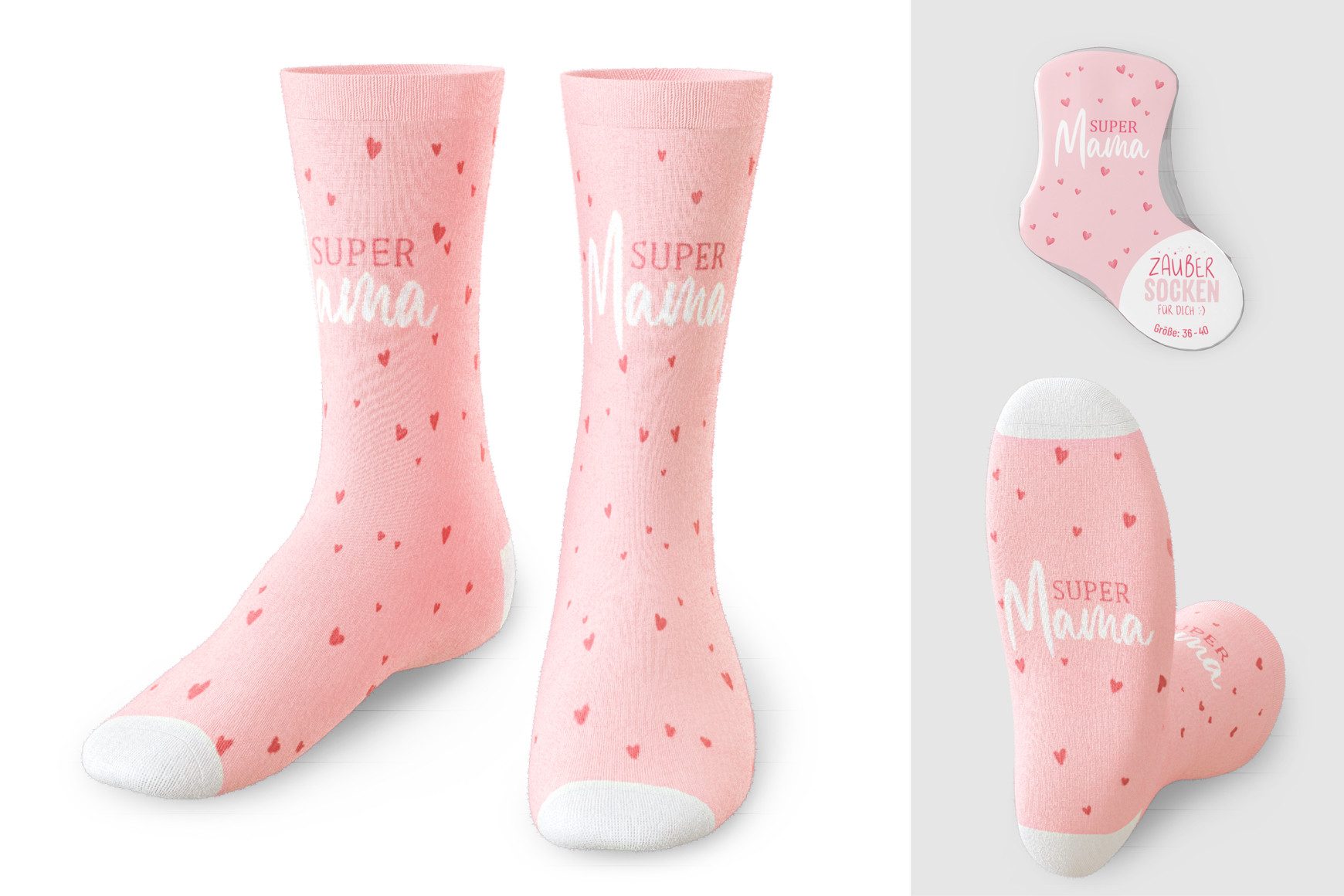 Kuschelsocken Damen Socken Zaubersocken Gr 36-40 Geschenk la vida Supermama 3757361