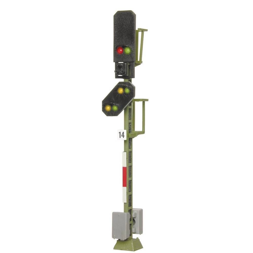 Modelleisenbahn-Signal Licht-Blocksignal der DB mit Vorsignal, 6 LEDs
