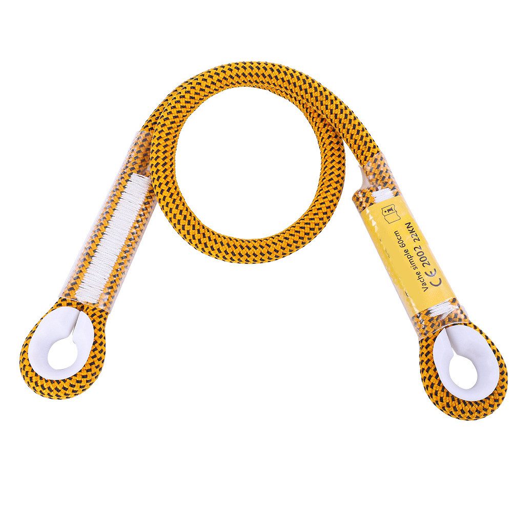 GARRYFIZH Bandschlinge 60cm Gelb - Robuste Nylon-Kletterschlinge für Bergsport Kletterseil, Standplatzschlinge Klettern, Rundschlinge Rettung, Sicherung Bergsport